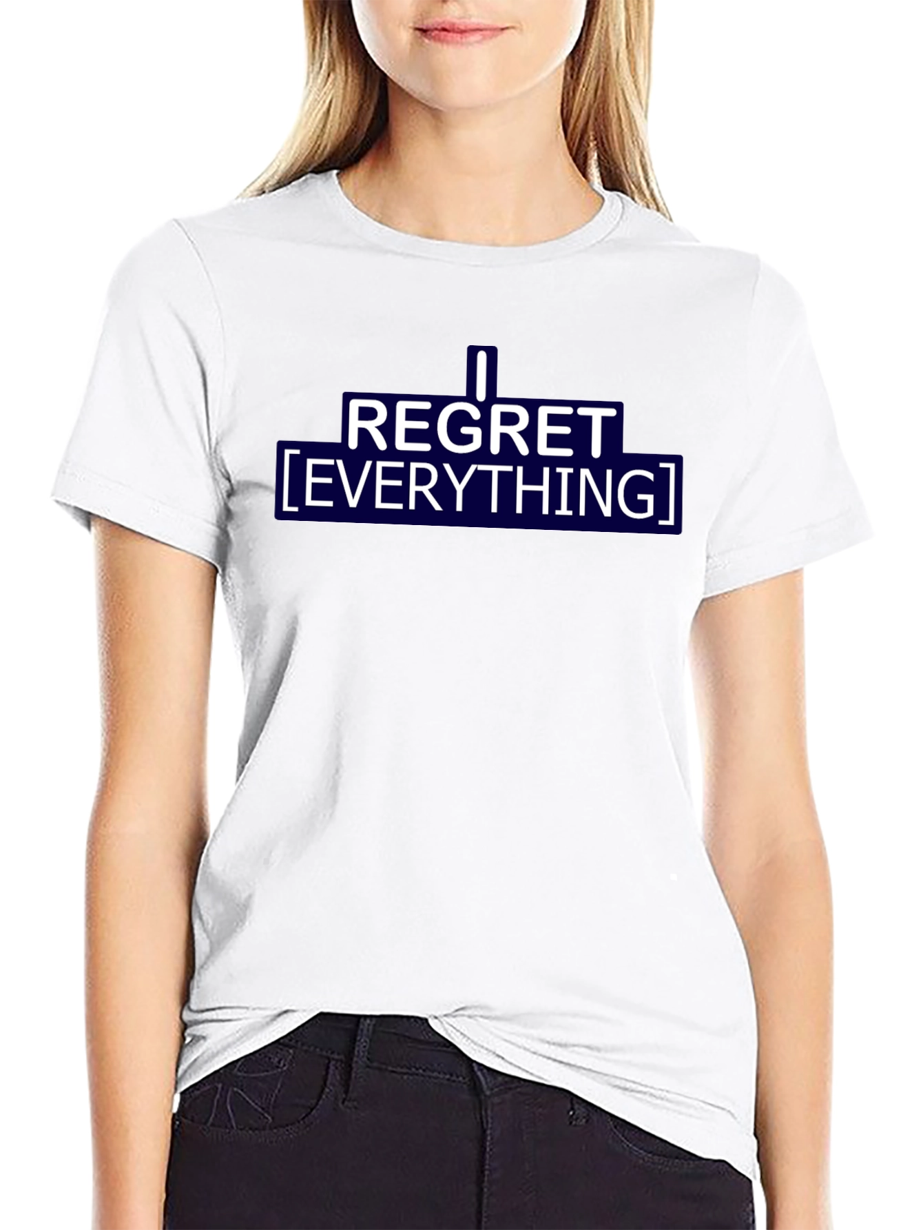 Black I Regret Everything Graphic Tee - Black view 9