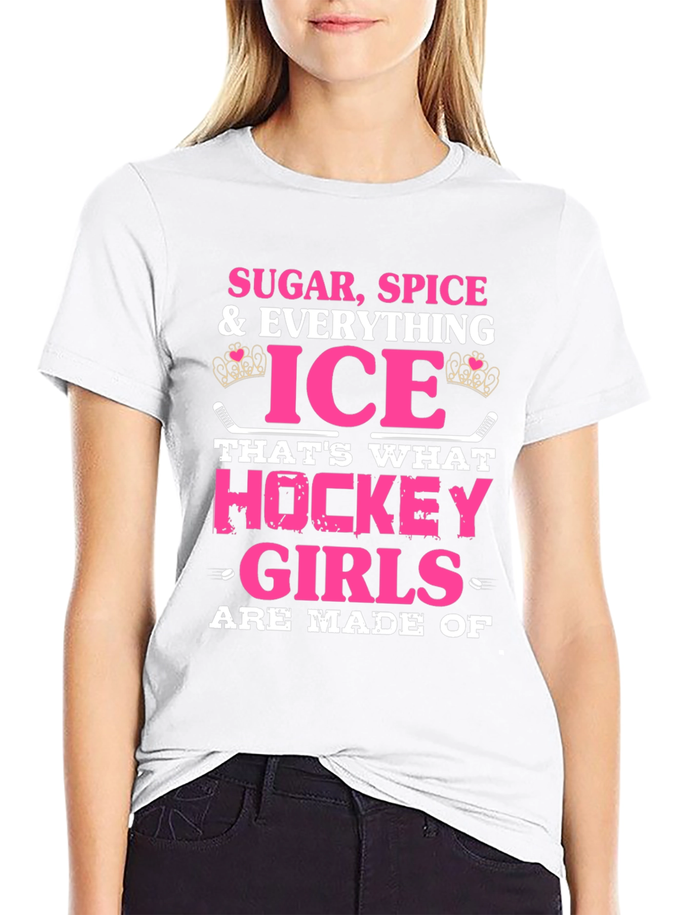 Black Sugar Spice Hockey Girls T-Shirt view 9