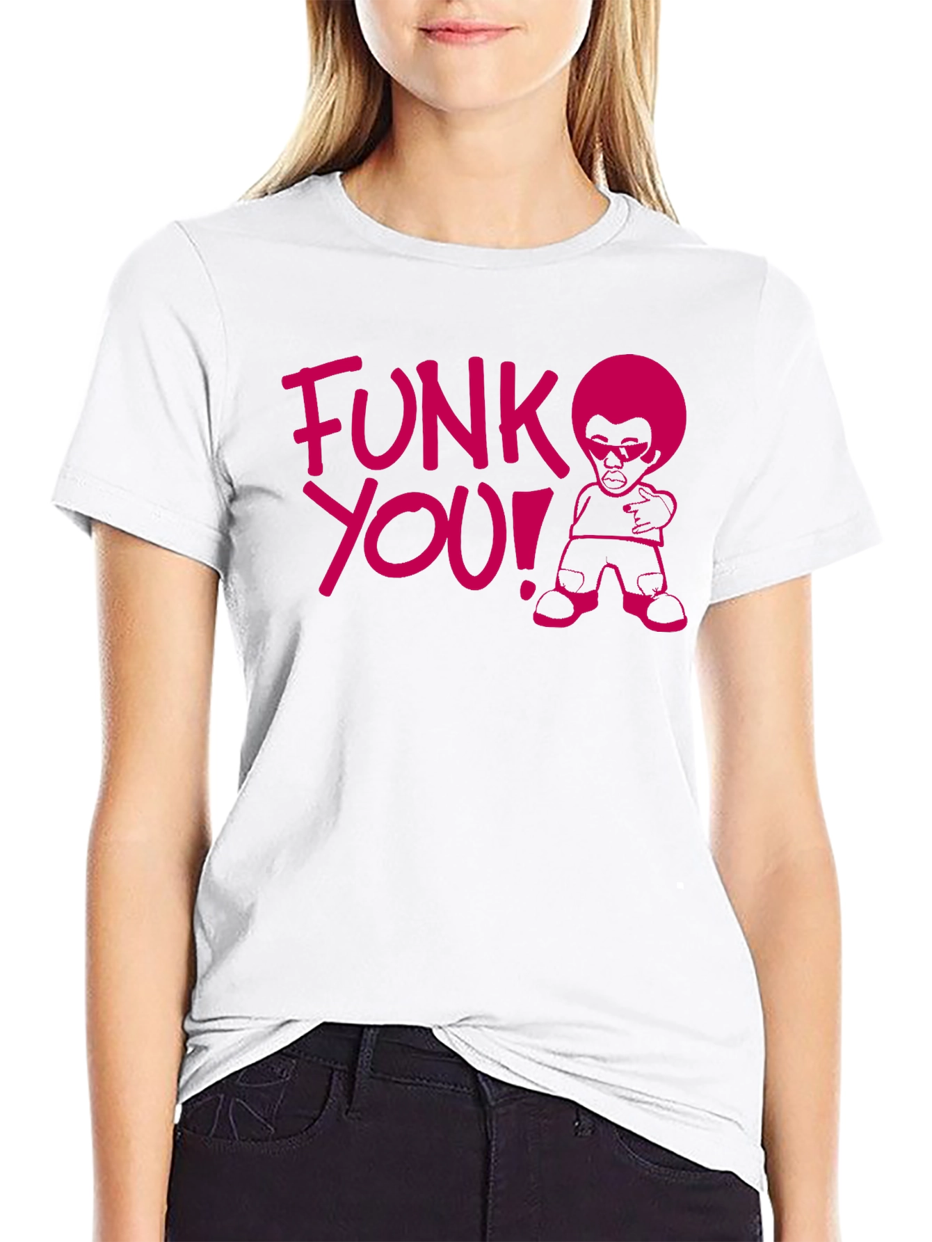 Black Funk You! Graphic Tee - Black Cotton T-Shirt view 9