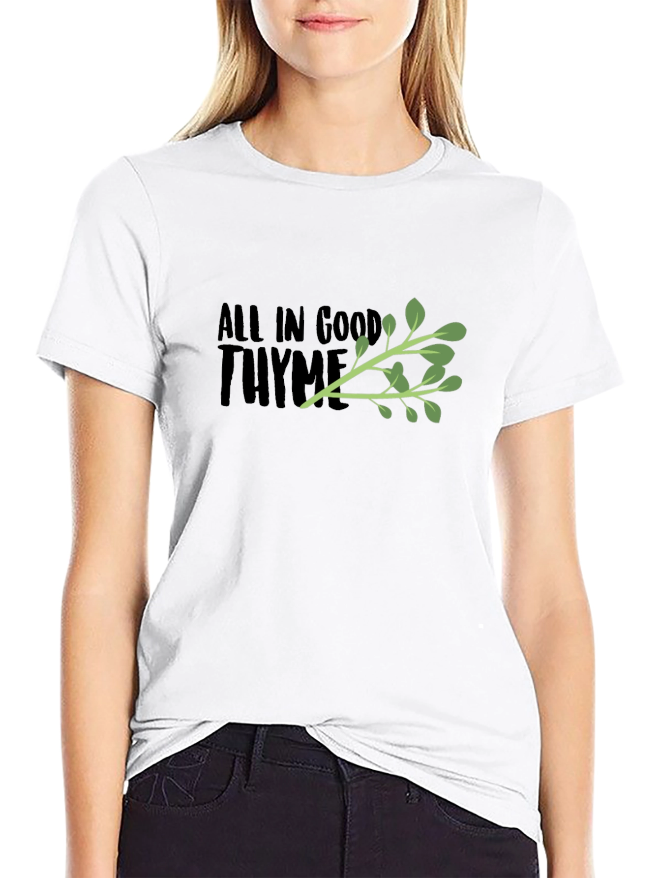 Black All in Good Thyme Graphic Tee view 9