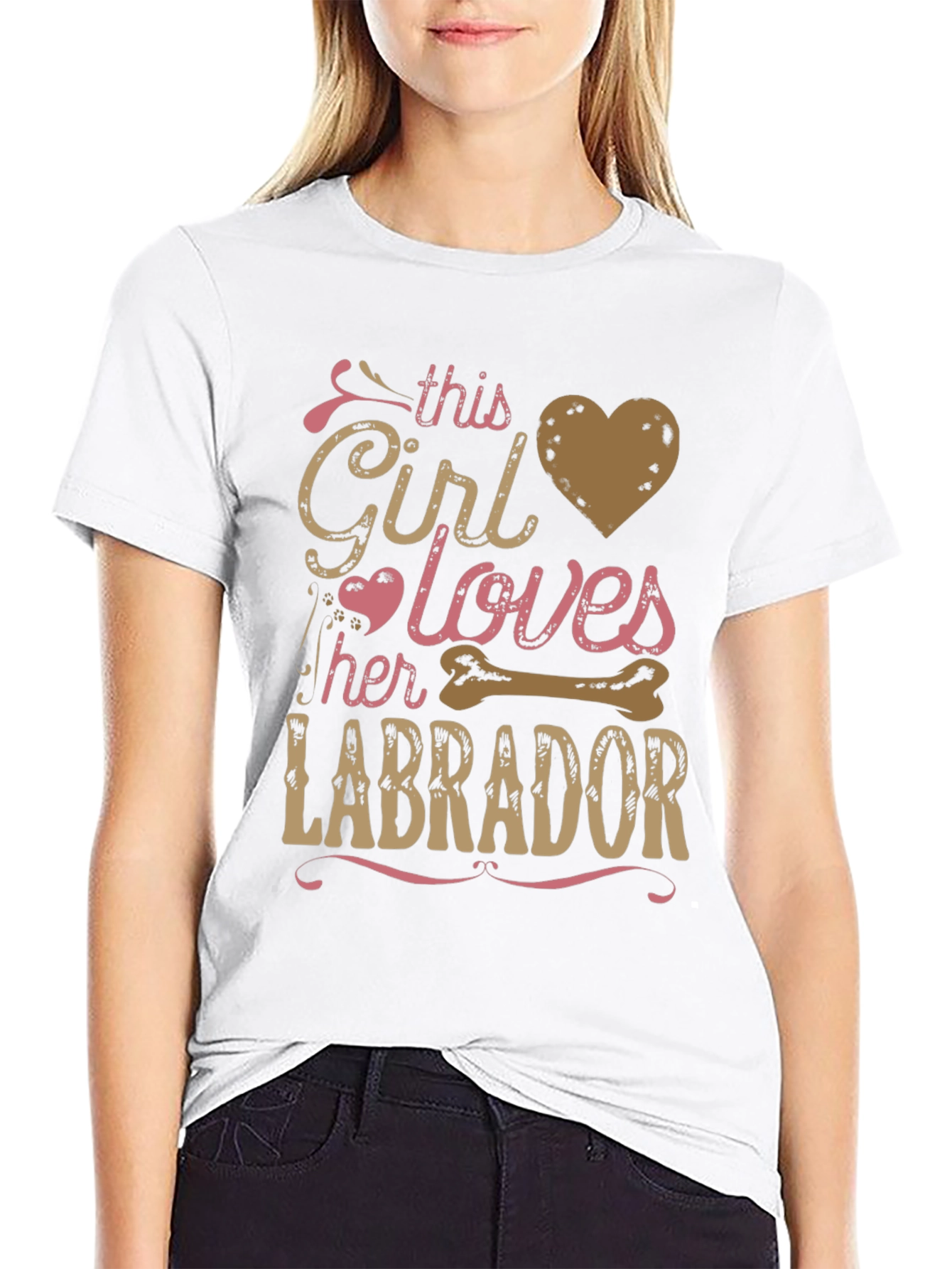 Black Girl Loves Labrador T-Shirt view 9