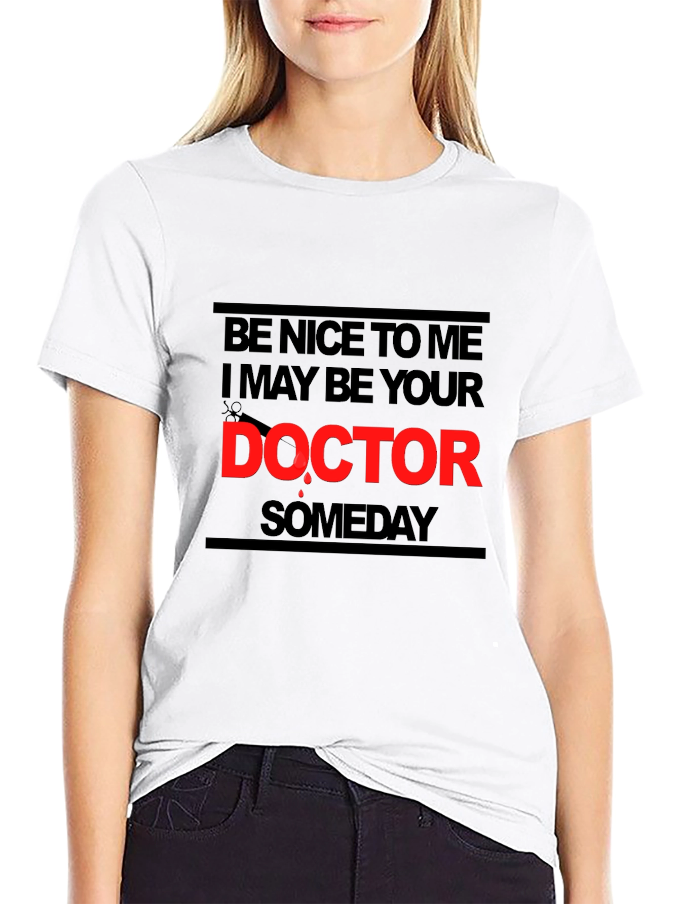Black Be Nice To Me I May Be Your Doctor T-Shirt view 9