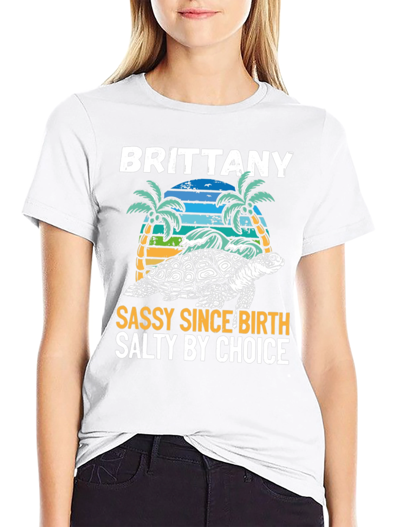 Brittany Turtle Sassy & Salty Graphic Tee - 9