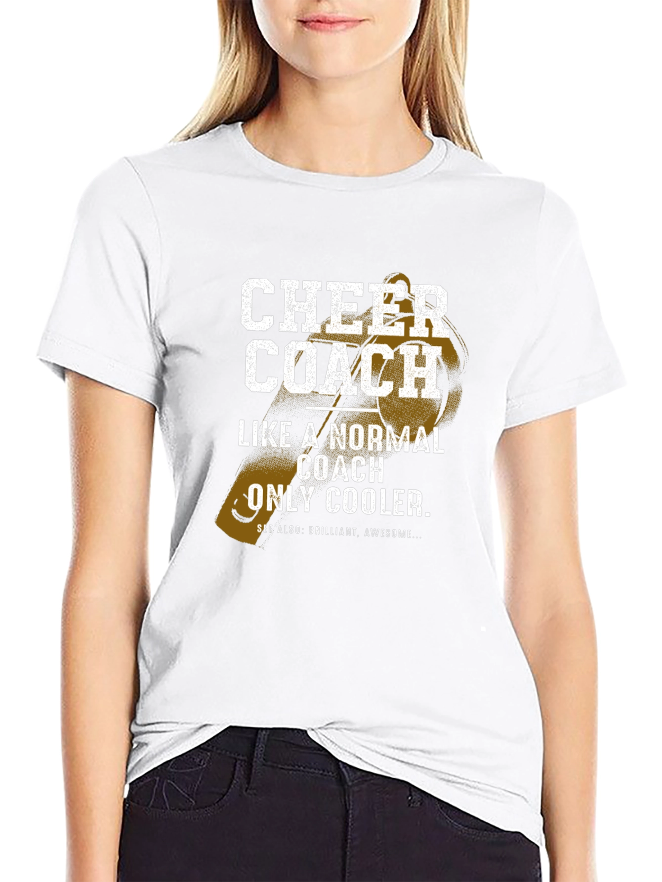 Black Cheer Coach T-Shirt - Like a Normal Coach Only Cooler view 9