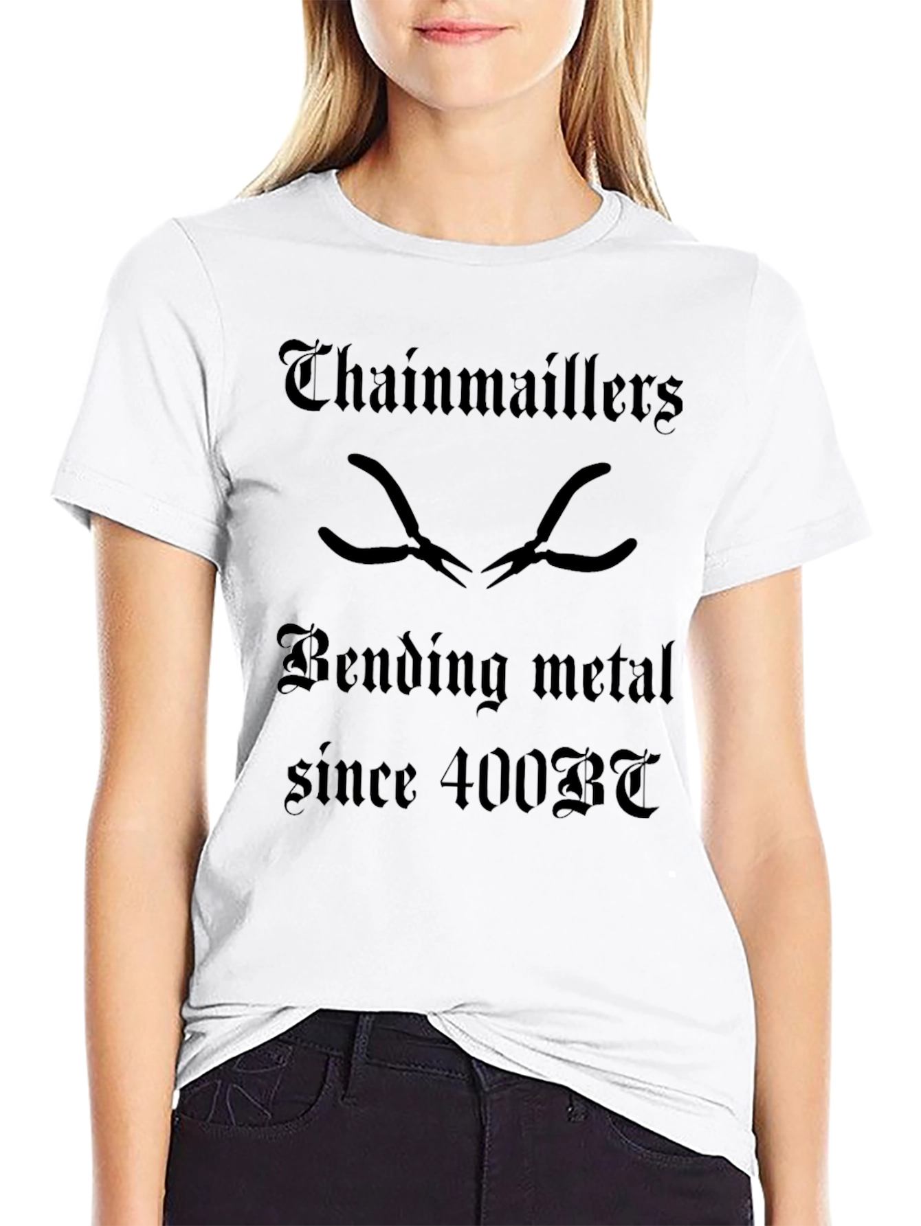 Black Chainmaille Bending Metal Since 400BT T-Shirt view 9