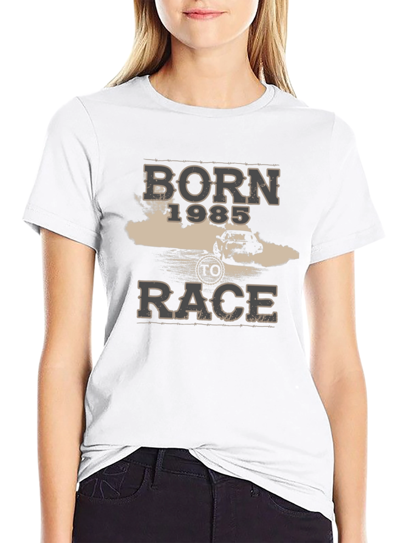 Black Born 1985 to Race Graphic Tee view 9