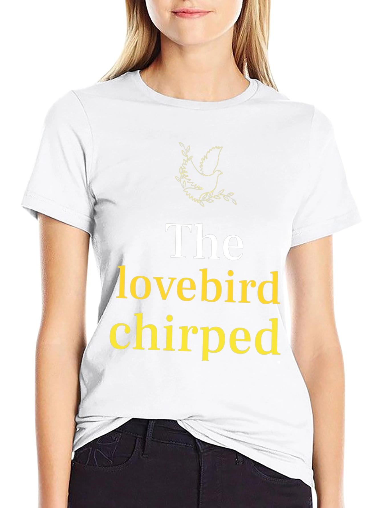 Black The Lovebird Chirped T-Shirt - Soft Cotton Blend view 9