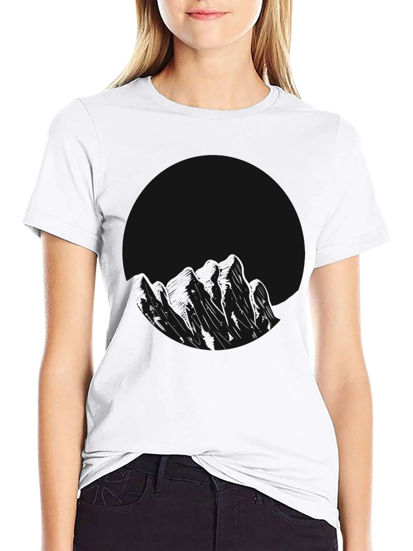 Black Classic Black Crew Neck T-Shirt view 9