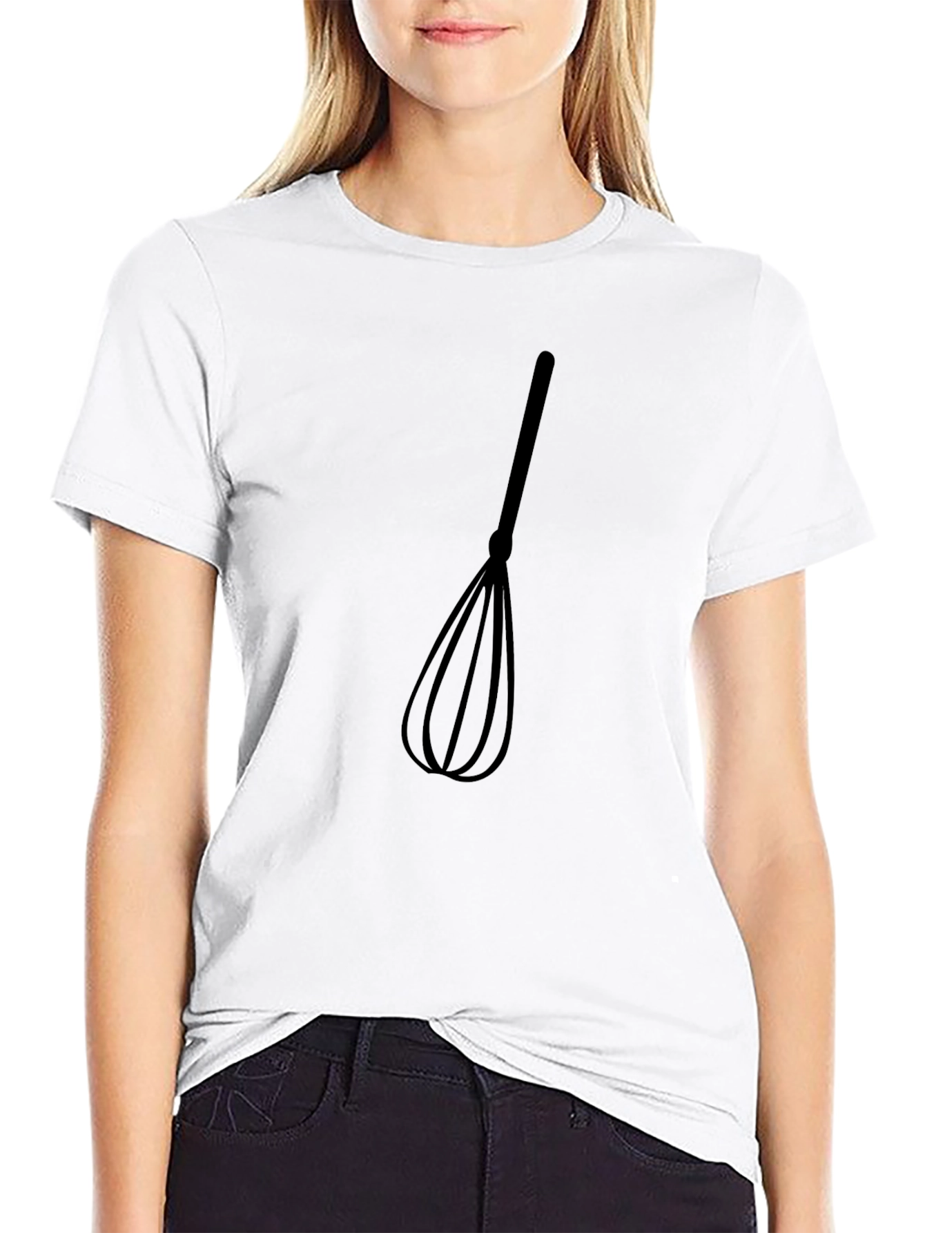 Black Whisk Graphic T-Shirt - Casual Black Tee for Culinary Enthusiasts view 9