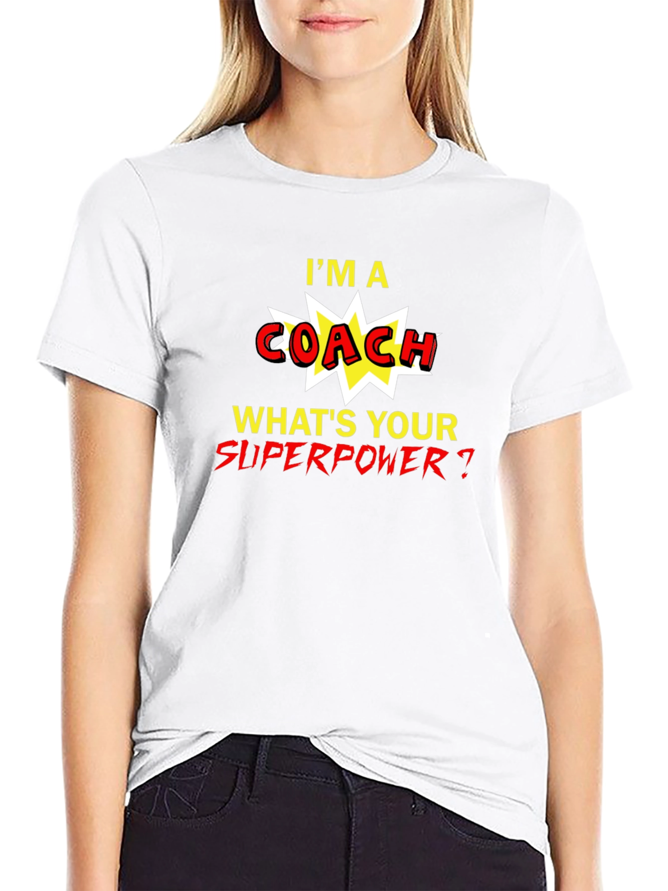 Black I'm A Coach, What's Your Superpower T-Shirt view 9