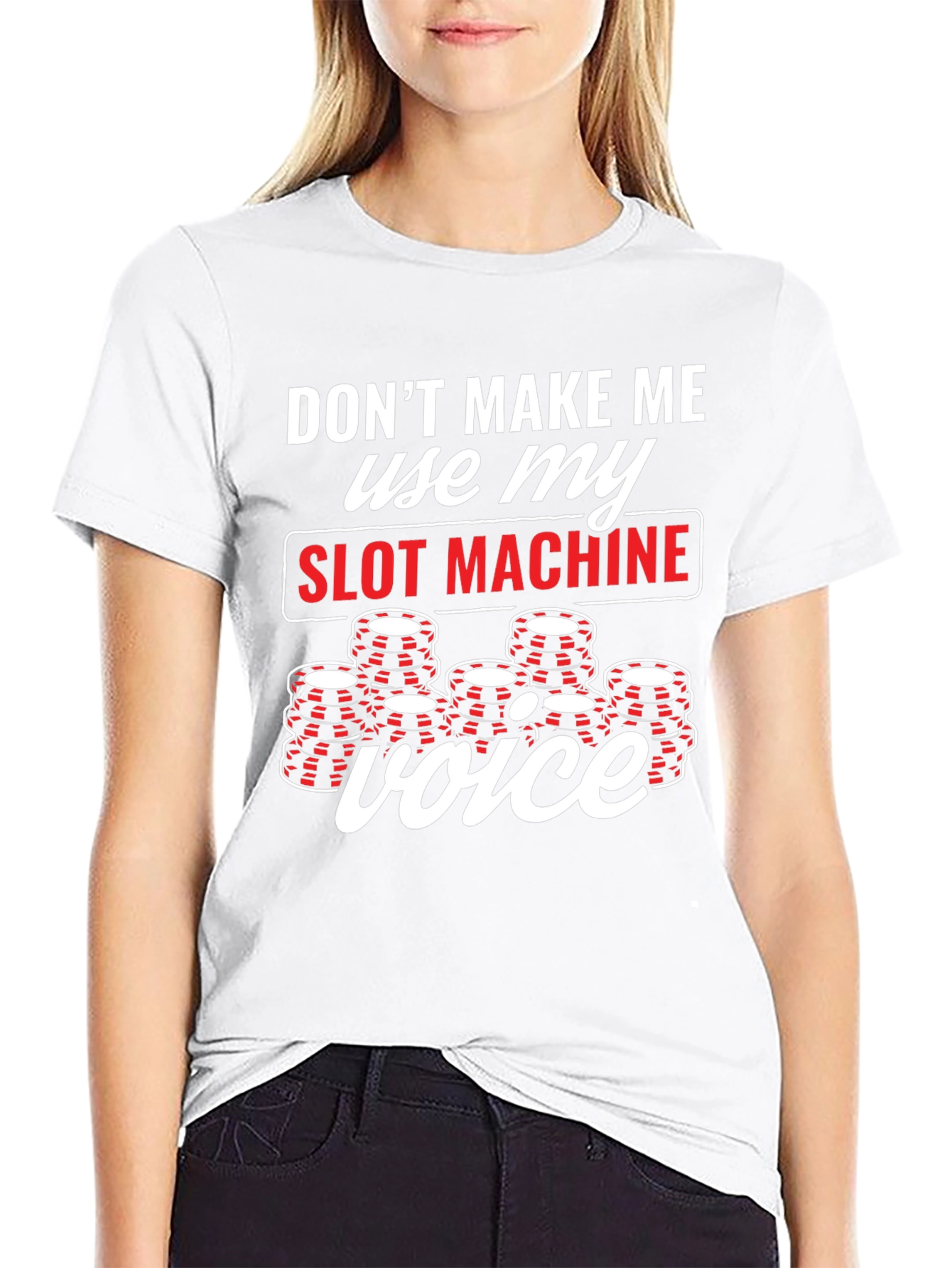 Black Don't Make Me Use My Slot Machine Voice T-Shirt view 9