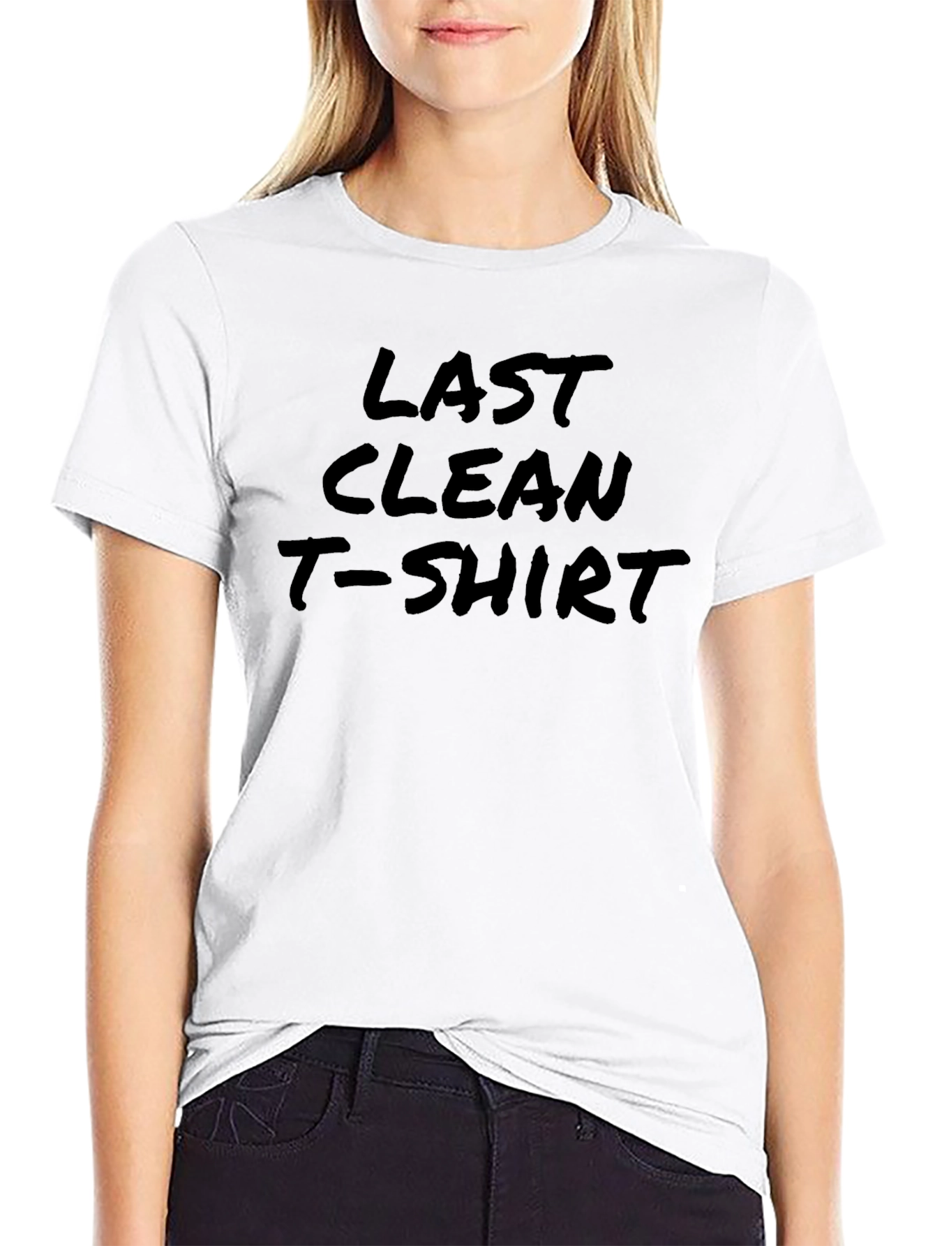 Black Last Clean T-Shirt - Funny Graphic Tee view 9
