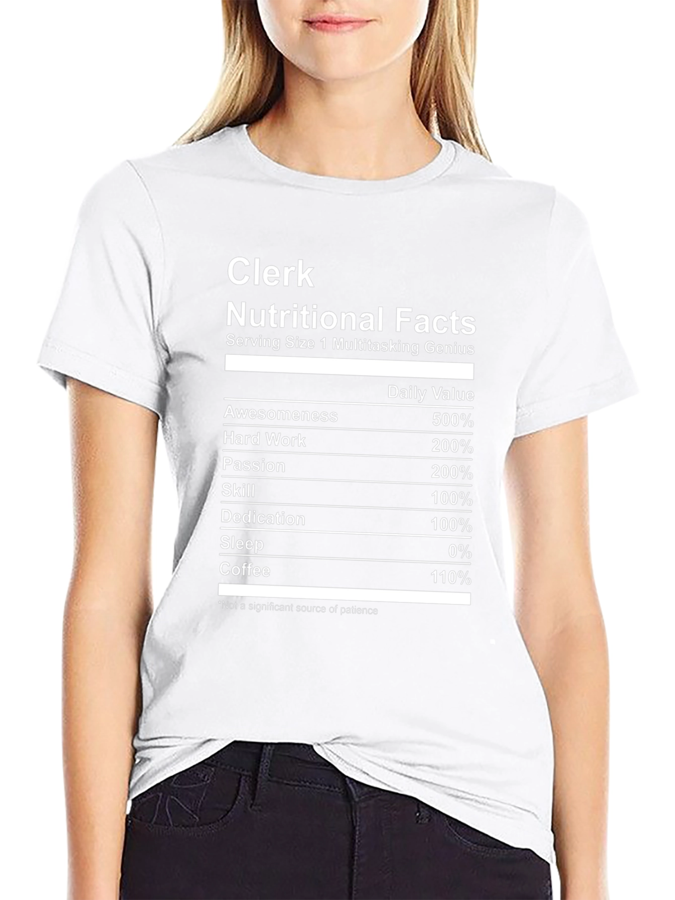 Black Clerk Nutritional Facts T-Shirt - Multitasking Genius view 9