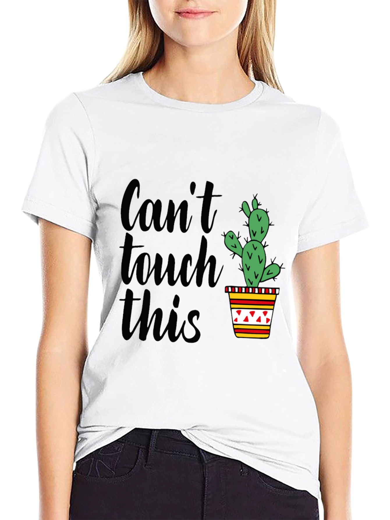 Black Can't Touch This Cactus Graphic Tee view 9