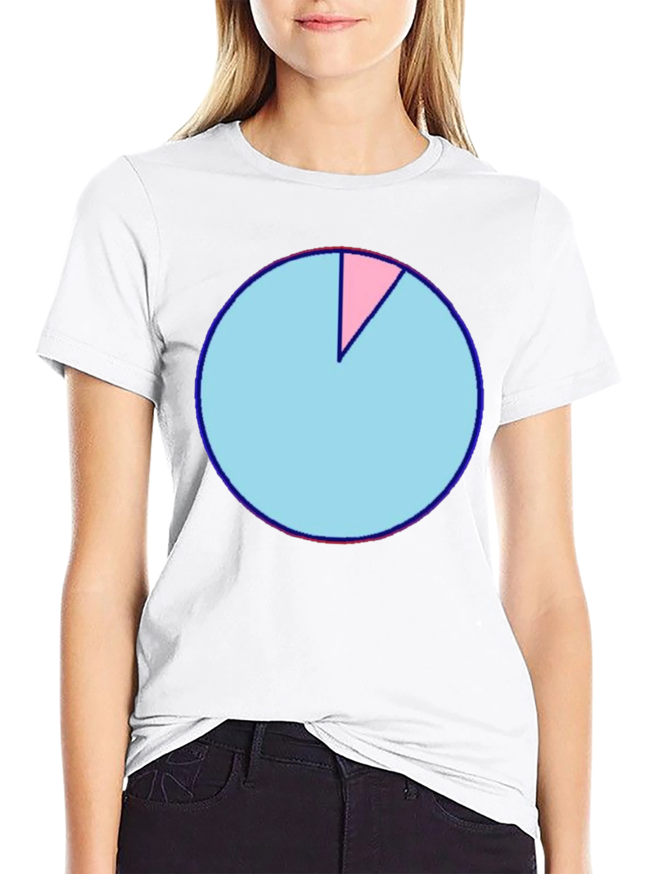 Black Pie Chart Graphic T-Shirt - Soft Cotton Blend, Casual Wear view 9
