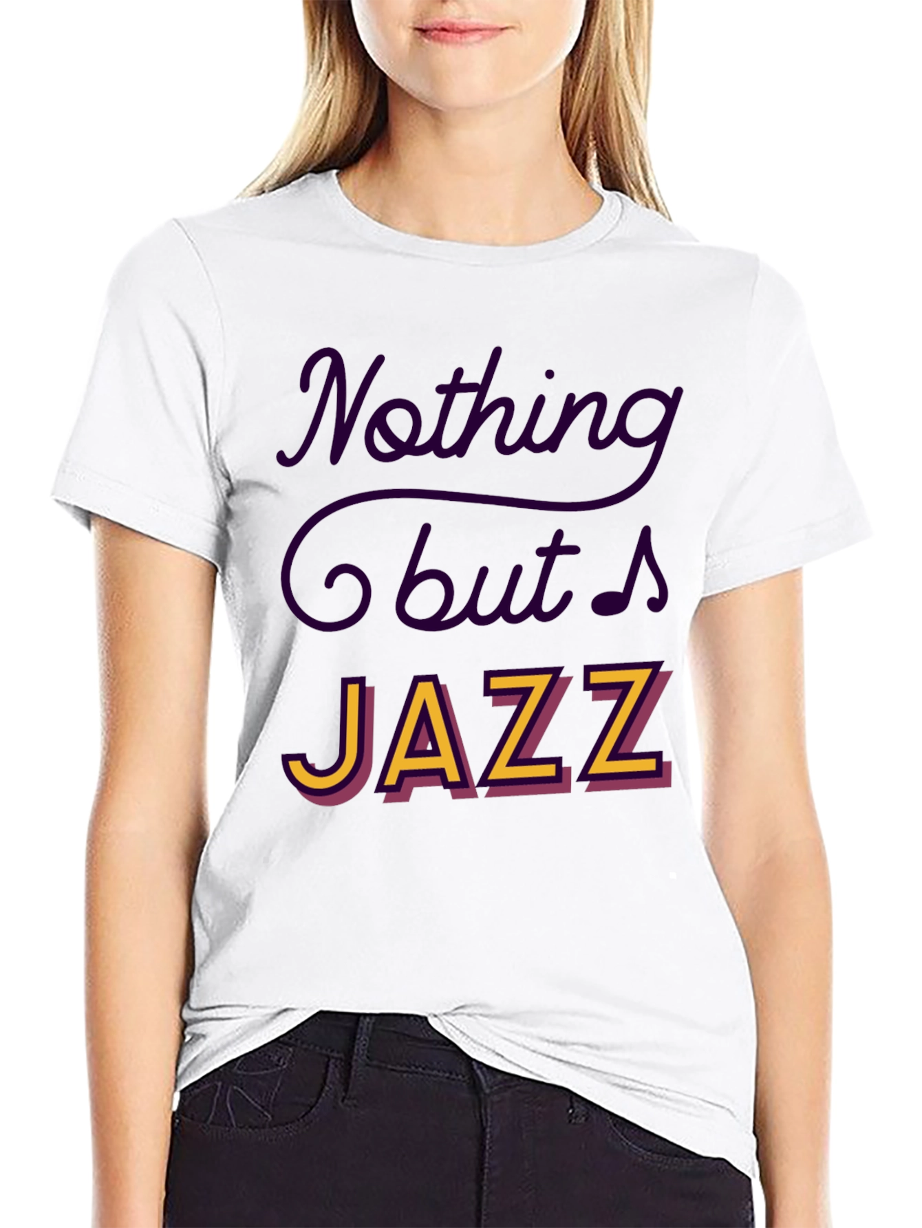 Black Nothing But Jazz Graphic Tee view 9