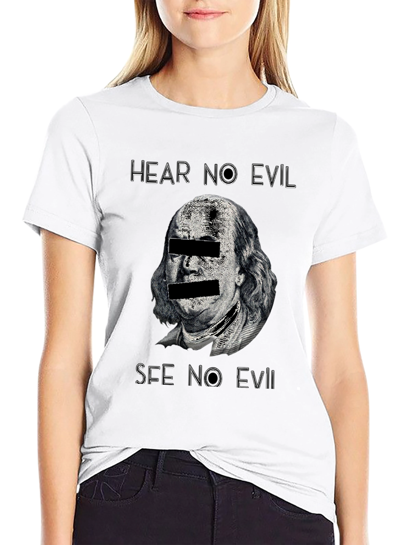 Hear No Evil See No Evil Graphic T-Shirt - 9