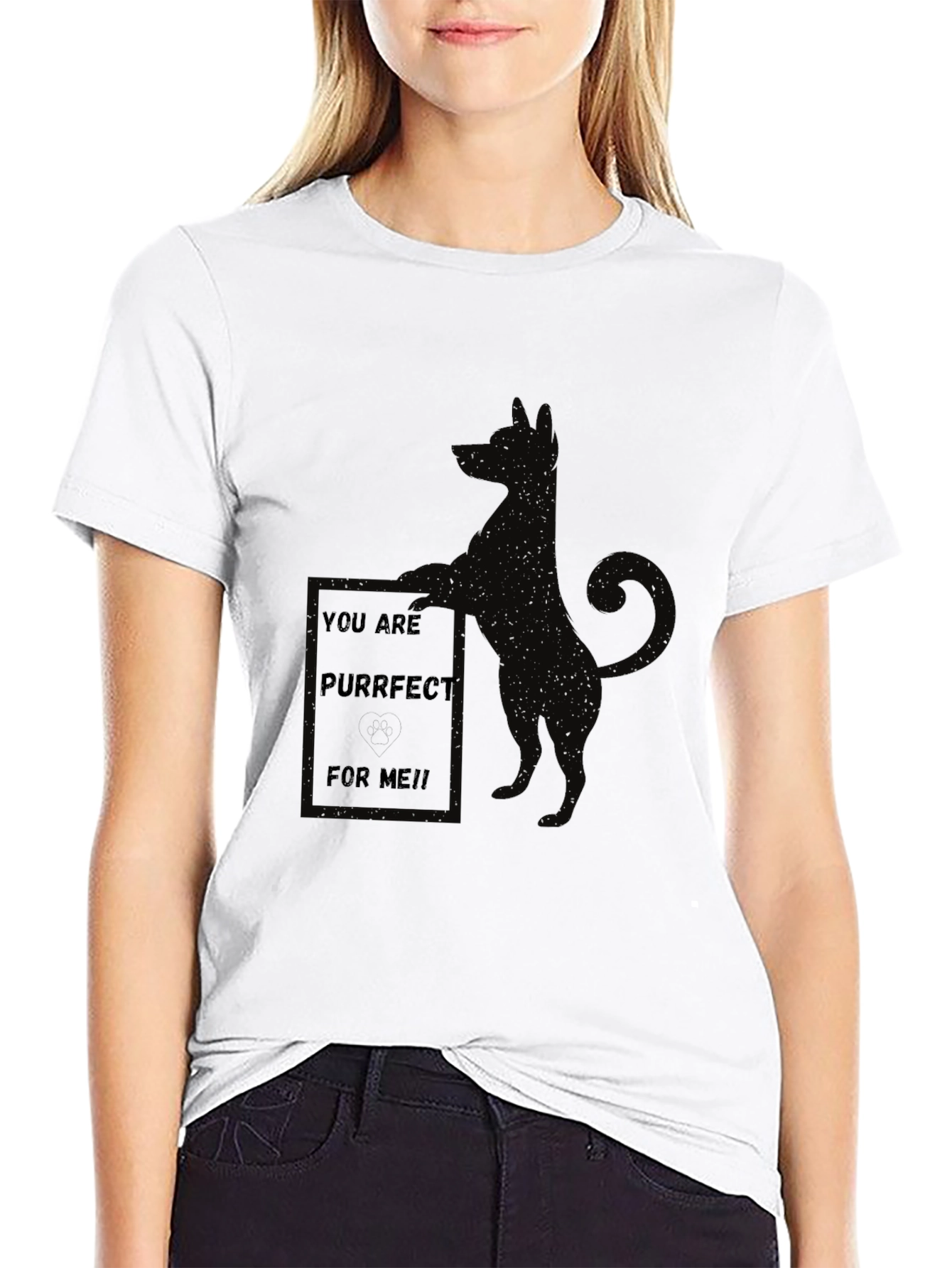Black Purrfect Cat Lover T-Shirt view 9