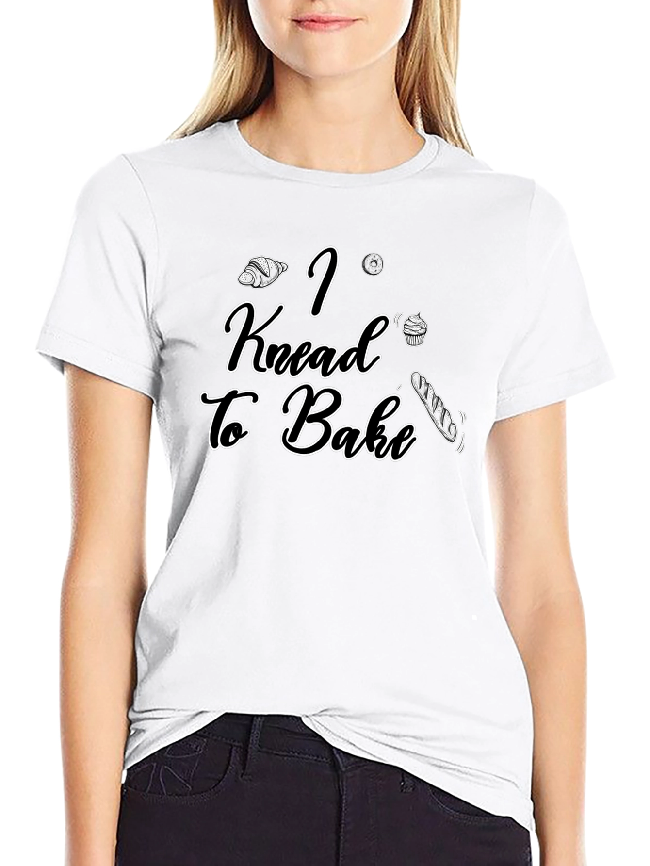 Black I Knead to Bake - Funny Baking T-Shirt view 9