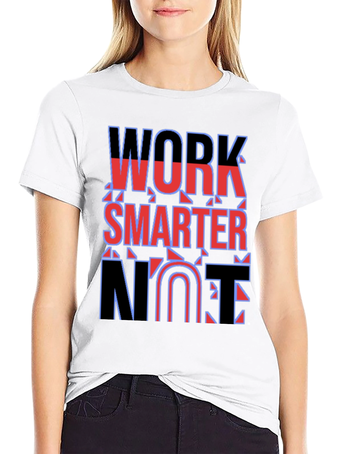 Black Work Smarter Not Fun T-Shirt view 9