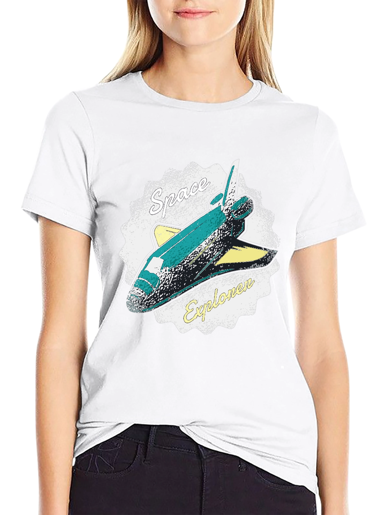 Black Space Explorer Graphic T-Shirt view 9