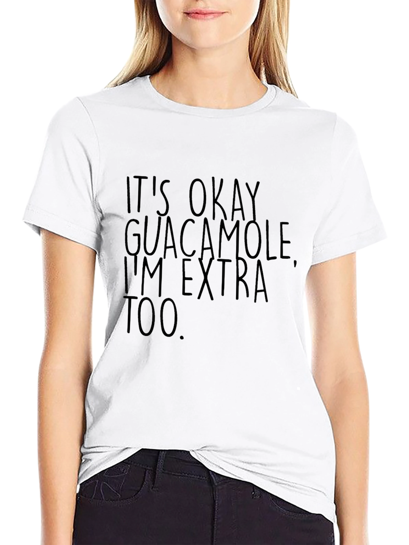 Black Guacamole Extra Funny T-Shirt view 9