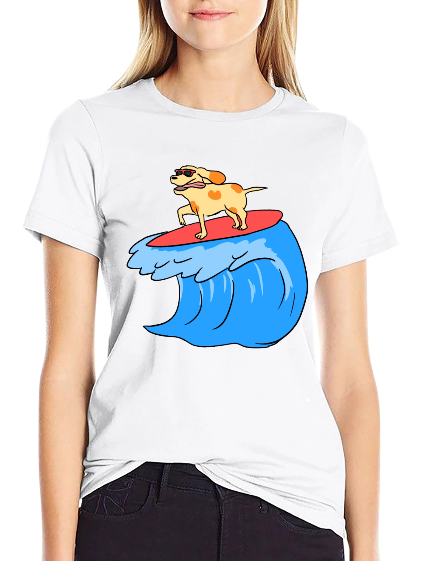 Black Dog Surfing Wave Graphic Tee view 9