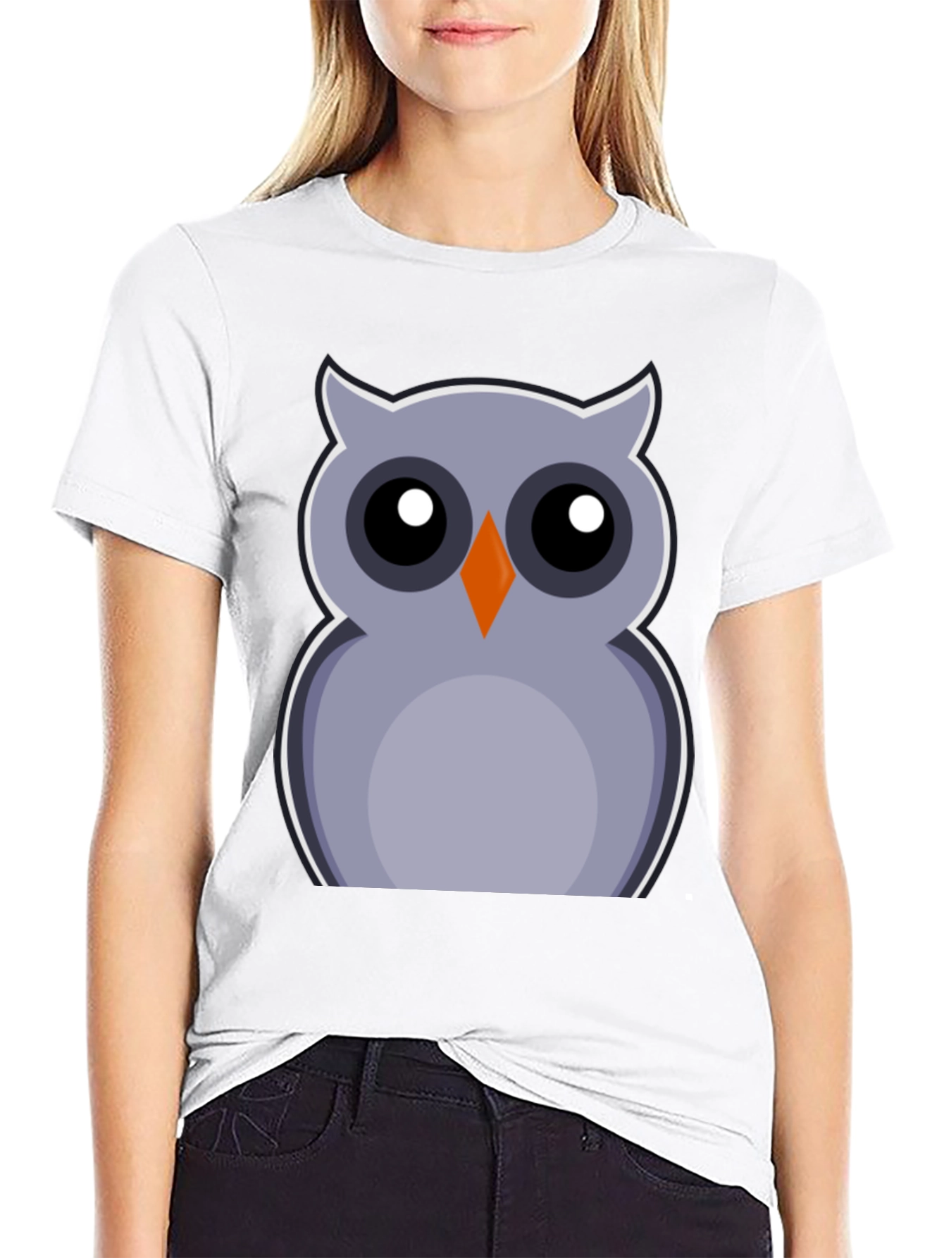 Black Owl Graphic Print Tee - Fun & Stylish view 9