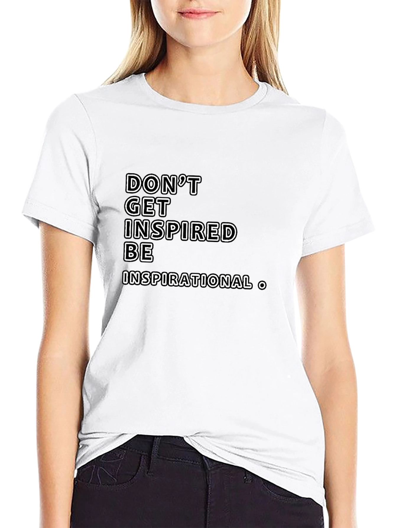 Black Inspiring Black Graphic Tee - Be Inspirational view 9