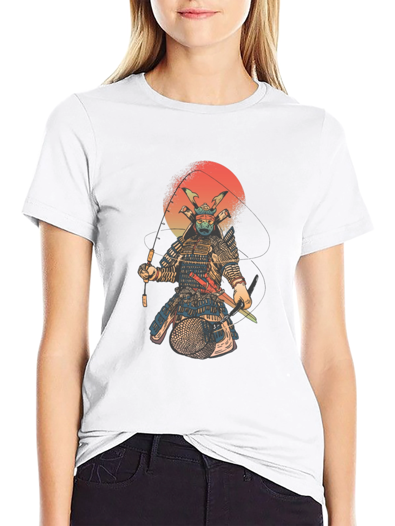 Black Samurai Fishing T-Shirt - Black view 9