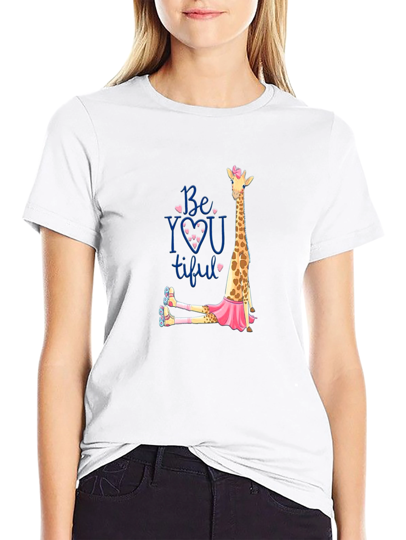 Black Be-YOU-tiful Giraffe T-Shirt view 9