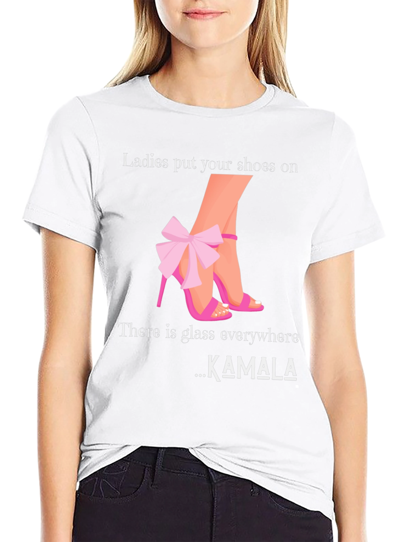 Black Ladies Put Your Shoes On T-Shirt Kamala Harris view 9