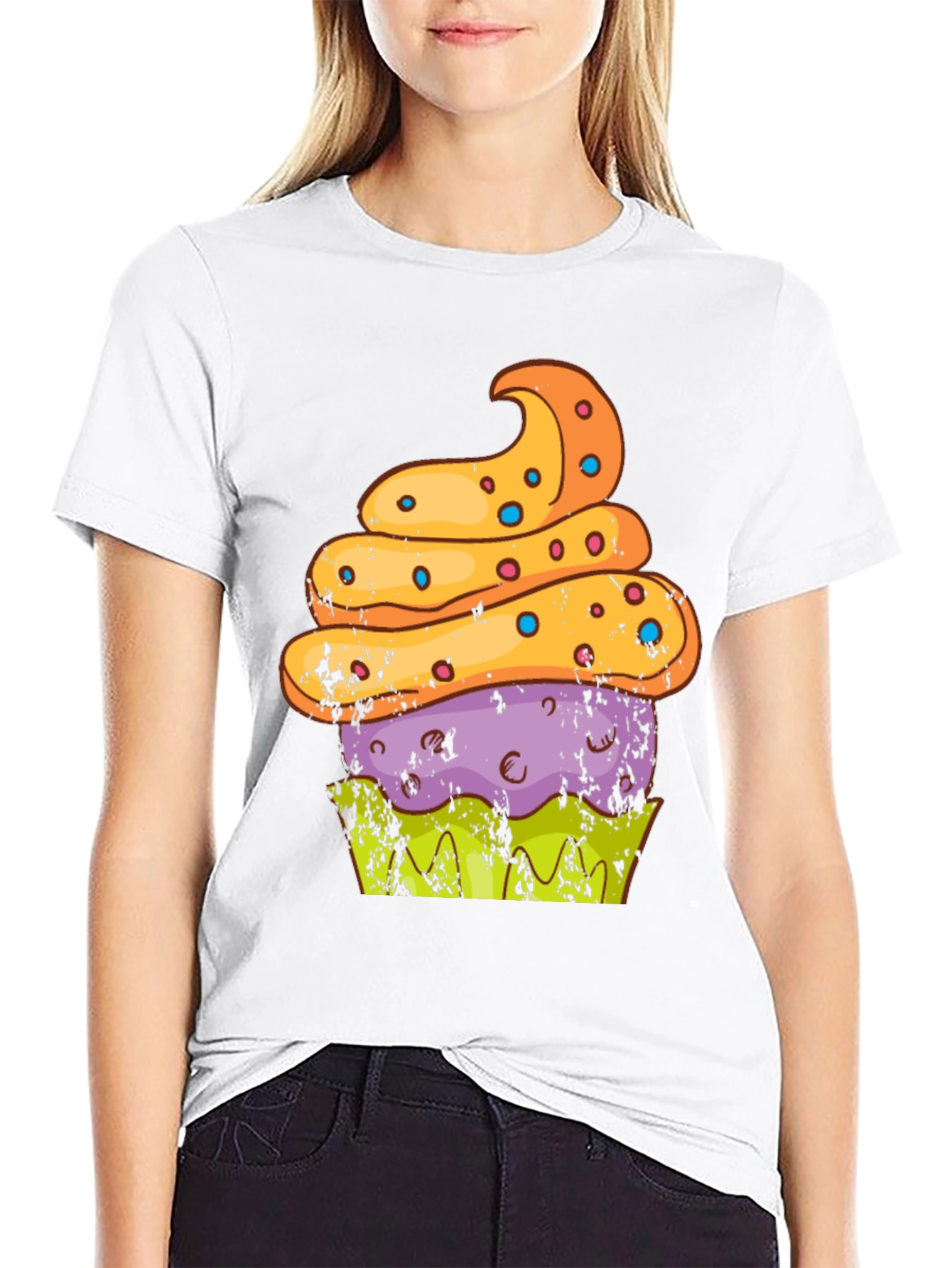 Black Cupcake Graphic T-Shirt - Sweet Treat Tee view 9