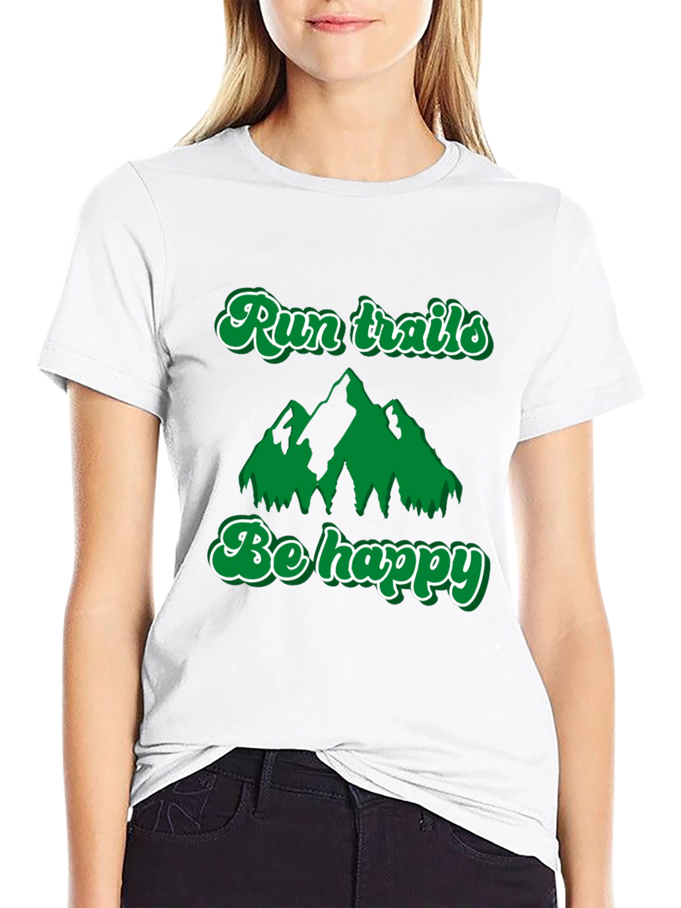 Black Run Trails, Be Happy T-Shirt: Outdoor Adventure Tee view 9