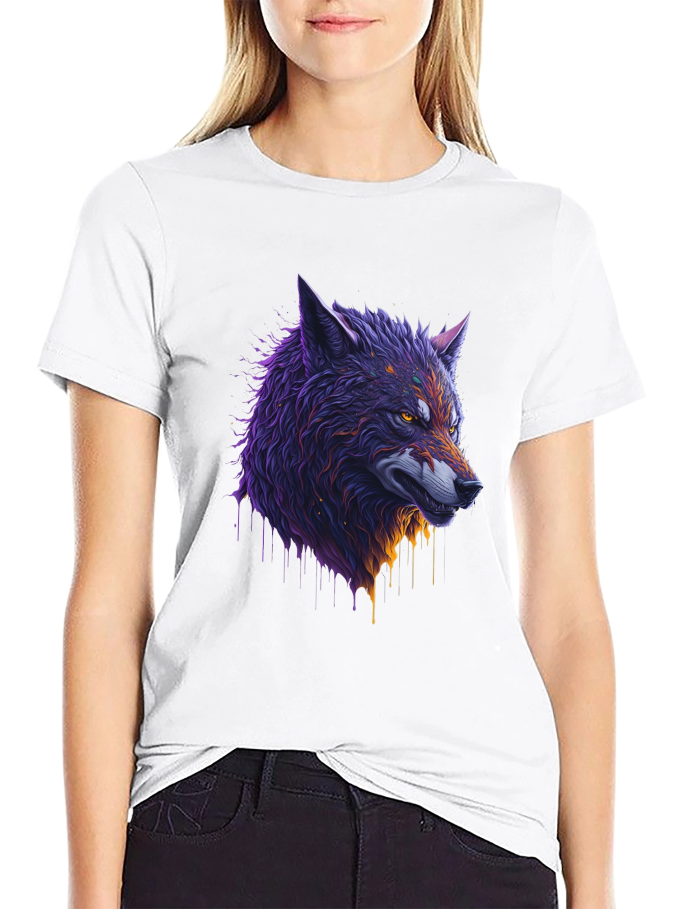 Wolf Graphic Black T-Shirt - 9
