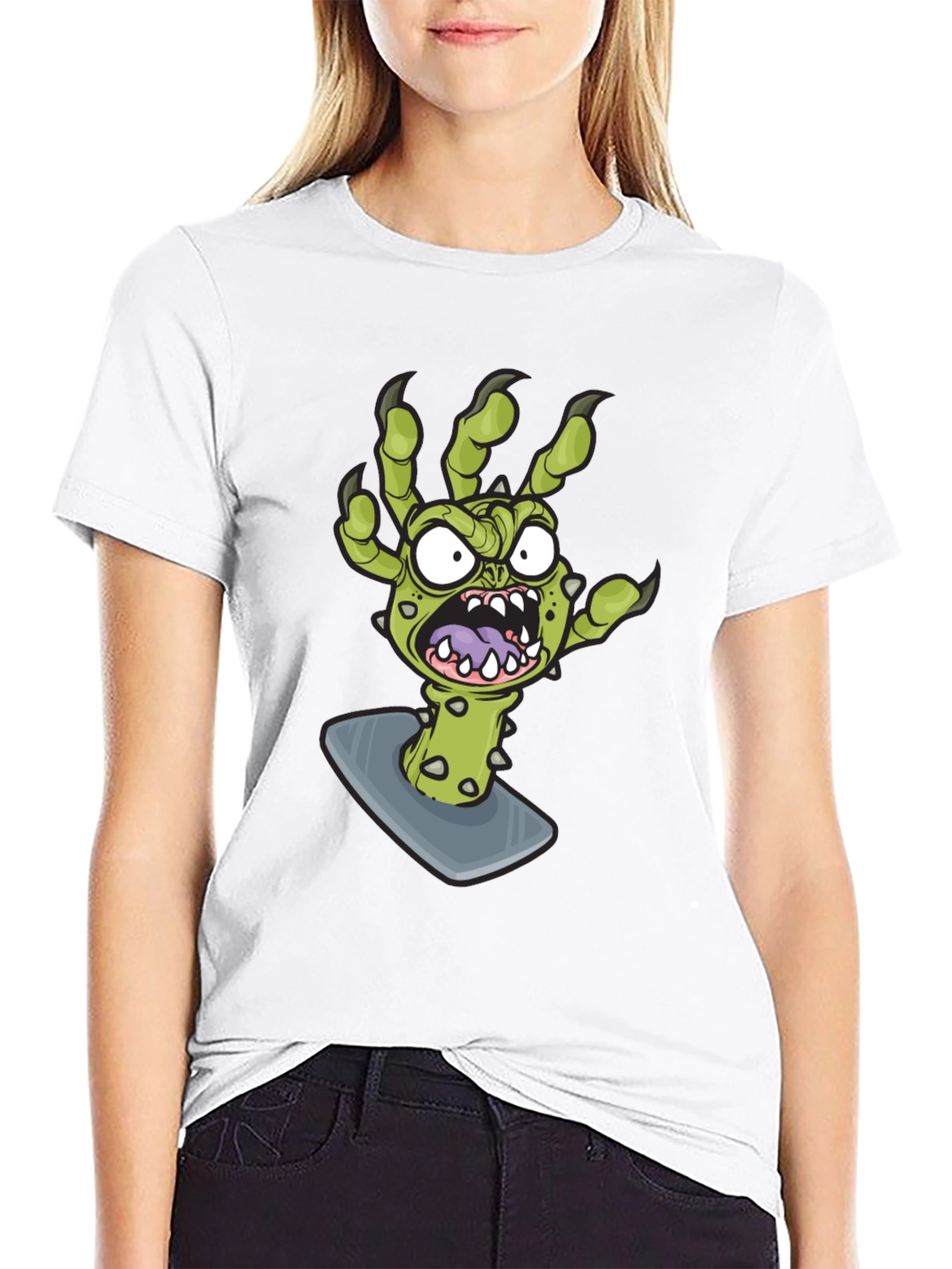 Black Monster Hand Graphic Tee - Black view 9