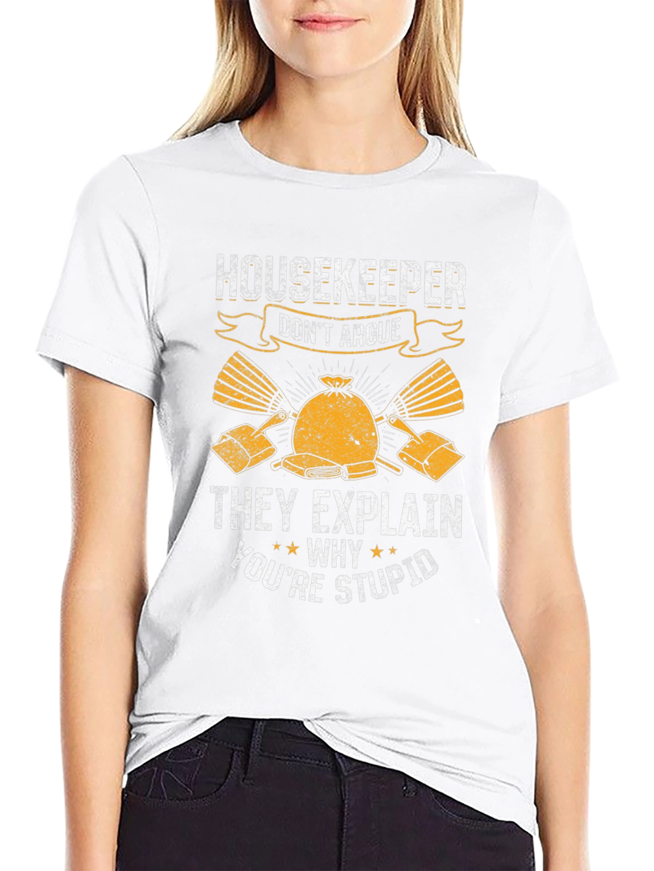 Black Housekeeper Graphic T-Shirt - Don't Argue! view 9
