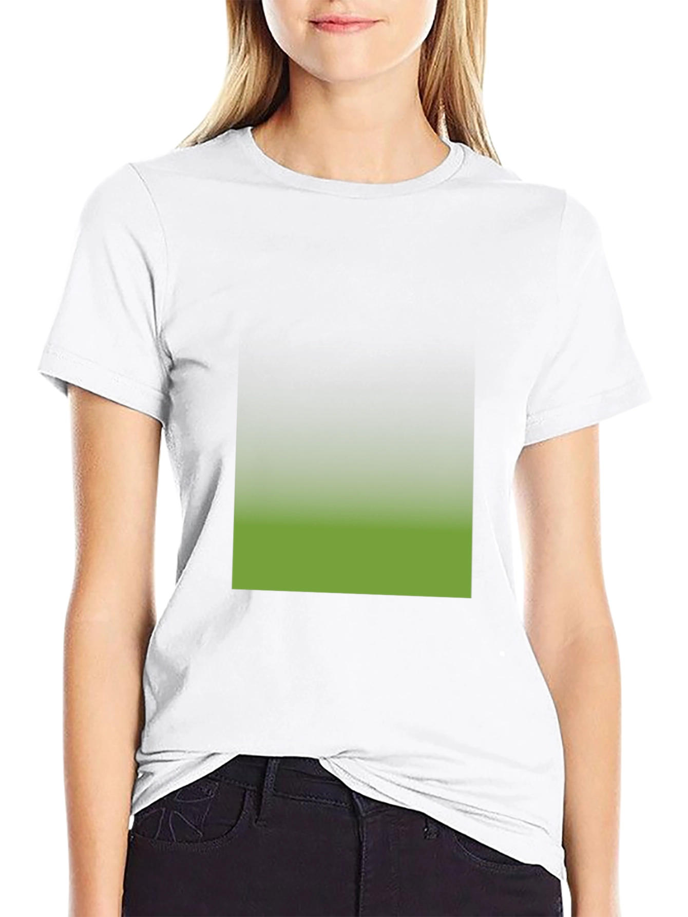 Black Black T-Shirt with Gradient Square Design view 9