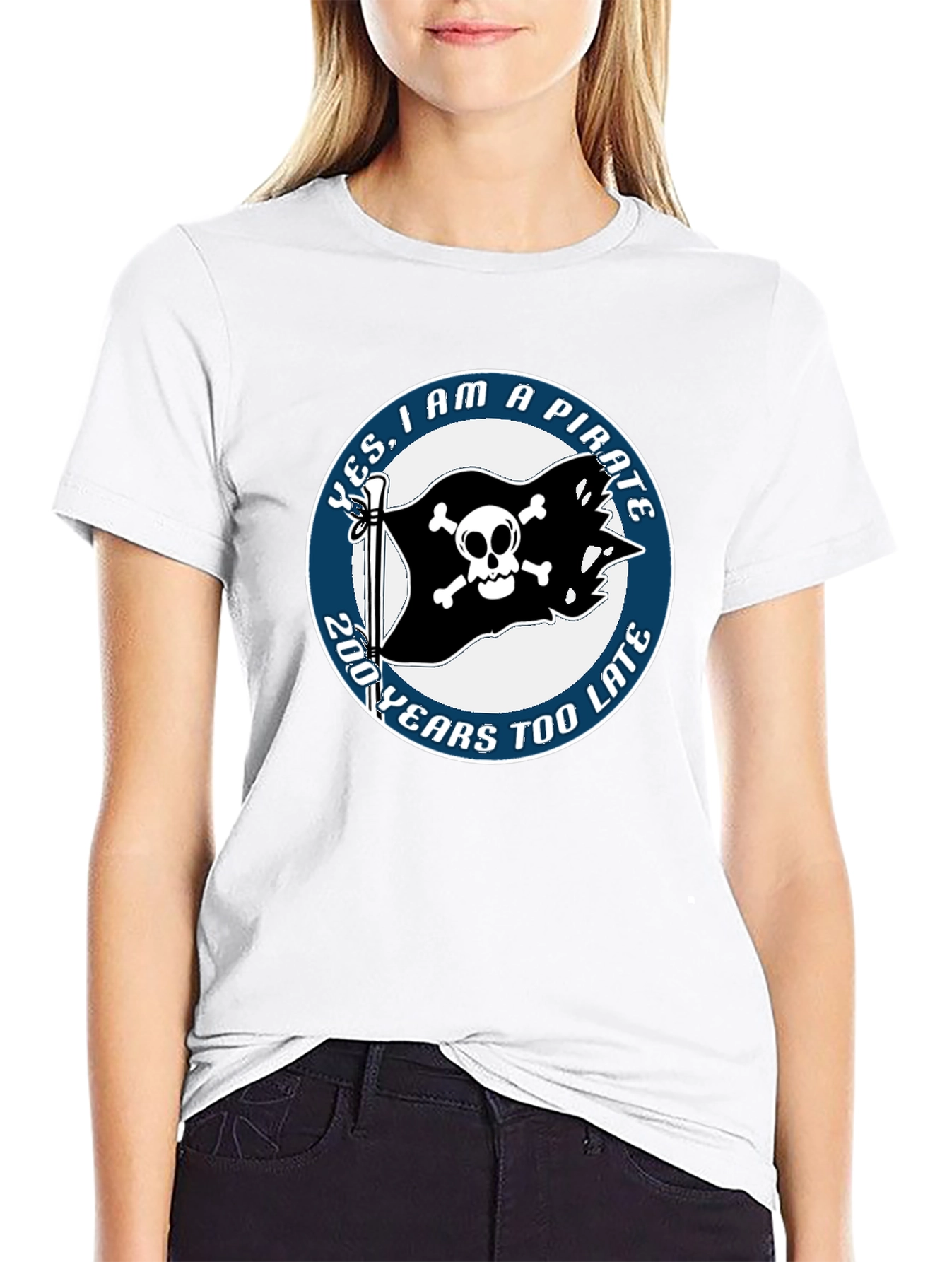 Black Pirate T-Shirt - Funny Skull and Crossbones Tee view 9