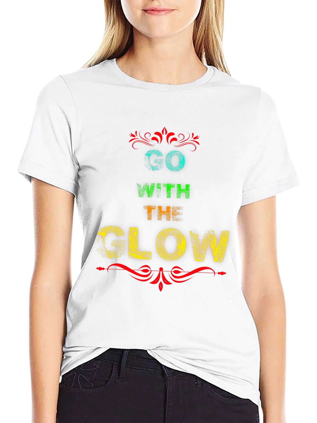 Black Go With The Glow Graphic Tee - Black view 9