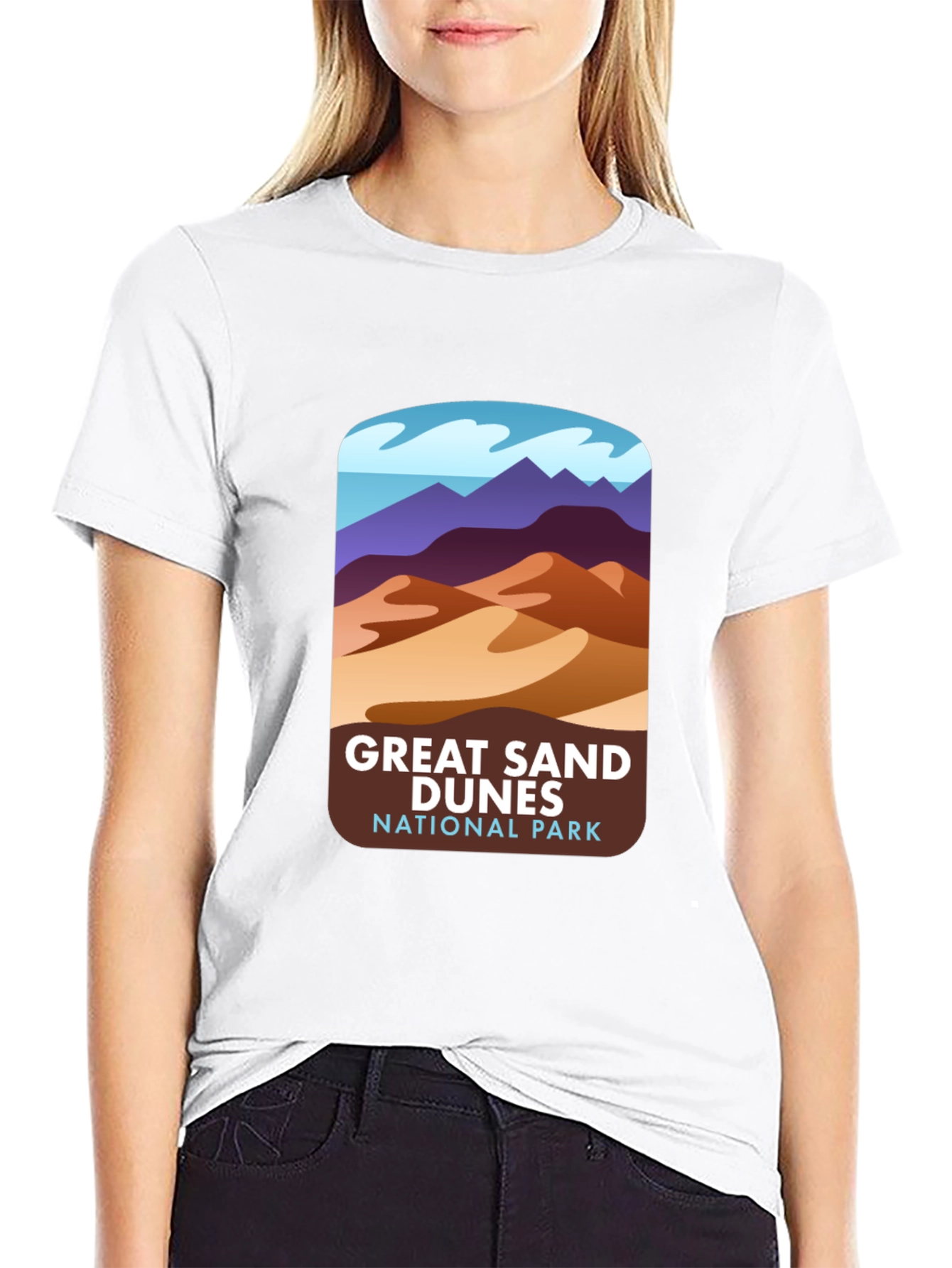 Black Great Sand Dunes National Park Graphic Tee view 9
