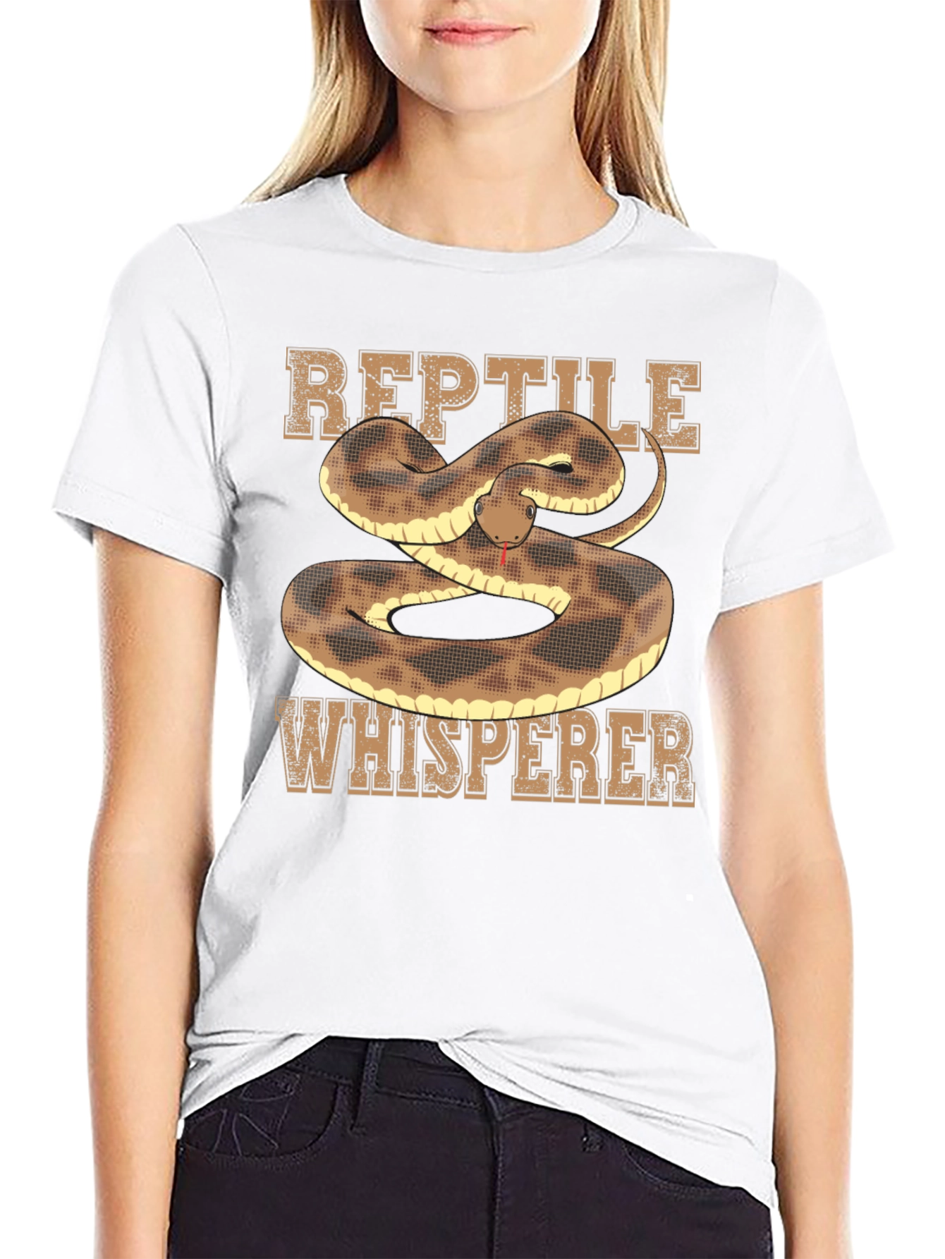 Black Reptile Whisperer Snake Graphic Tee view 9