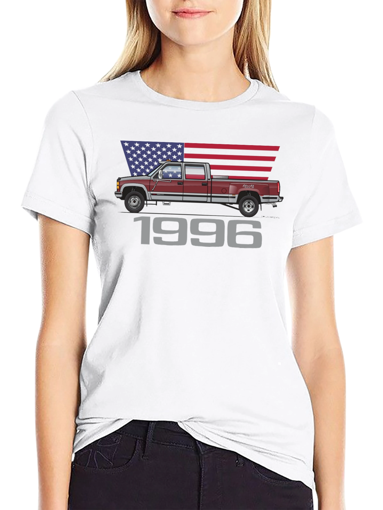 1996 Truck T-Shirt - Patriotic Design - 9