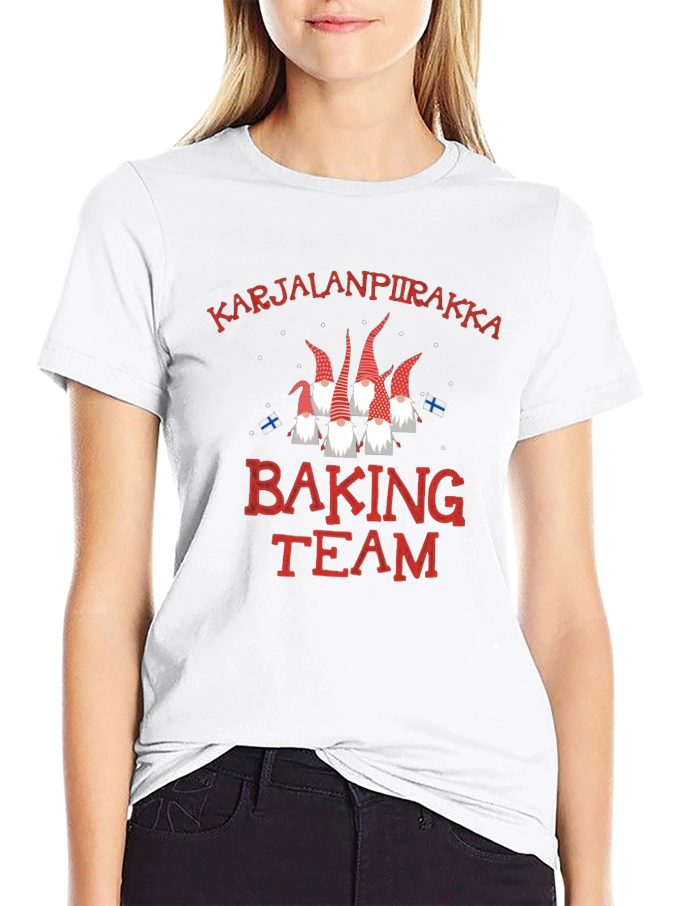 Black Karjalanpiirakka Baking Team T-Shirt view 9