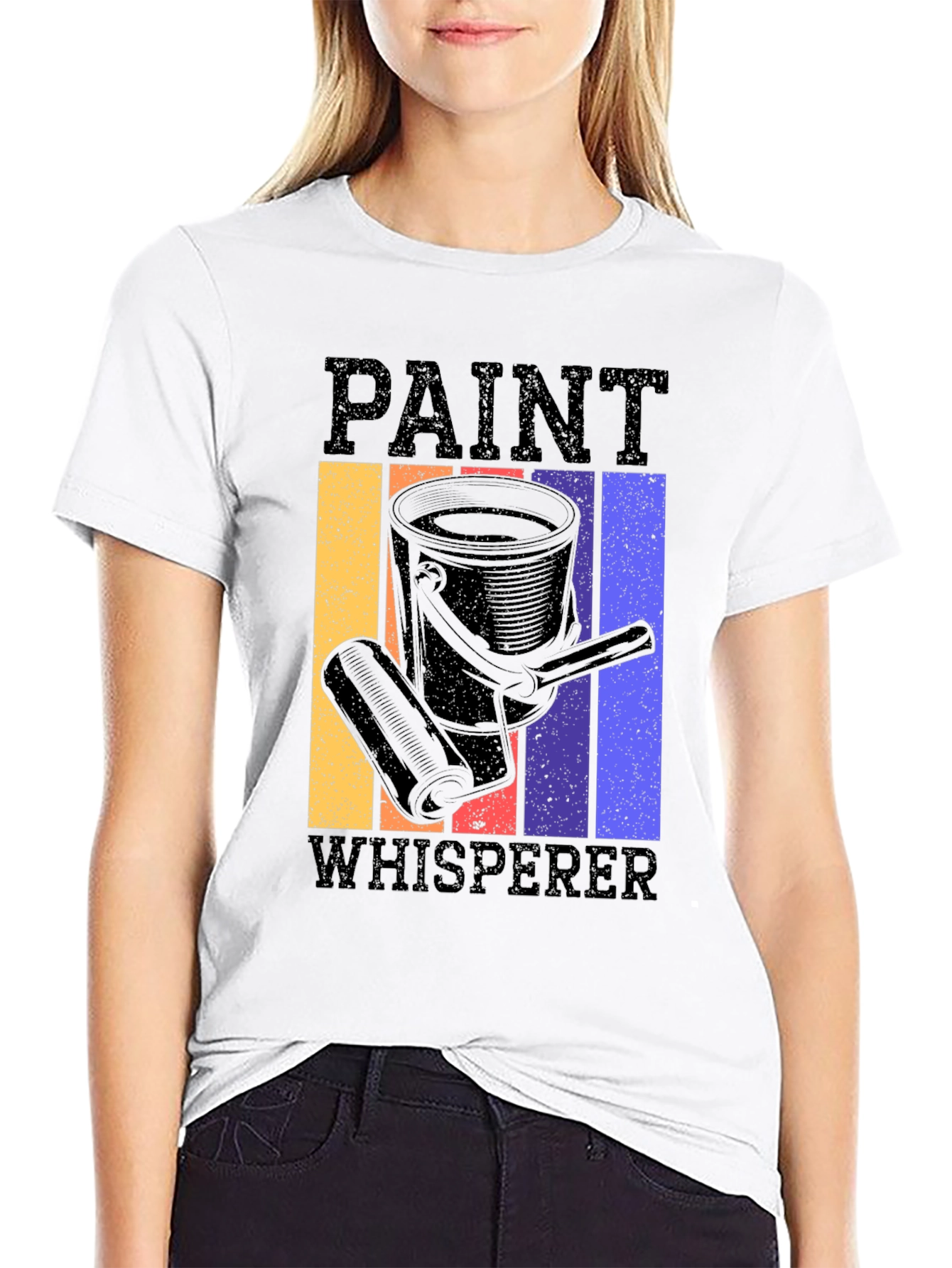 Black Paint Whisperer Graphic Tee - Retro Style view 9