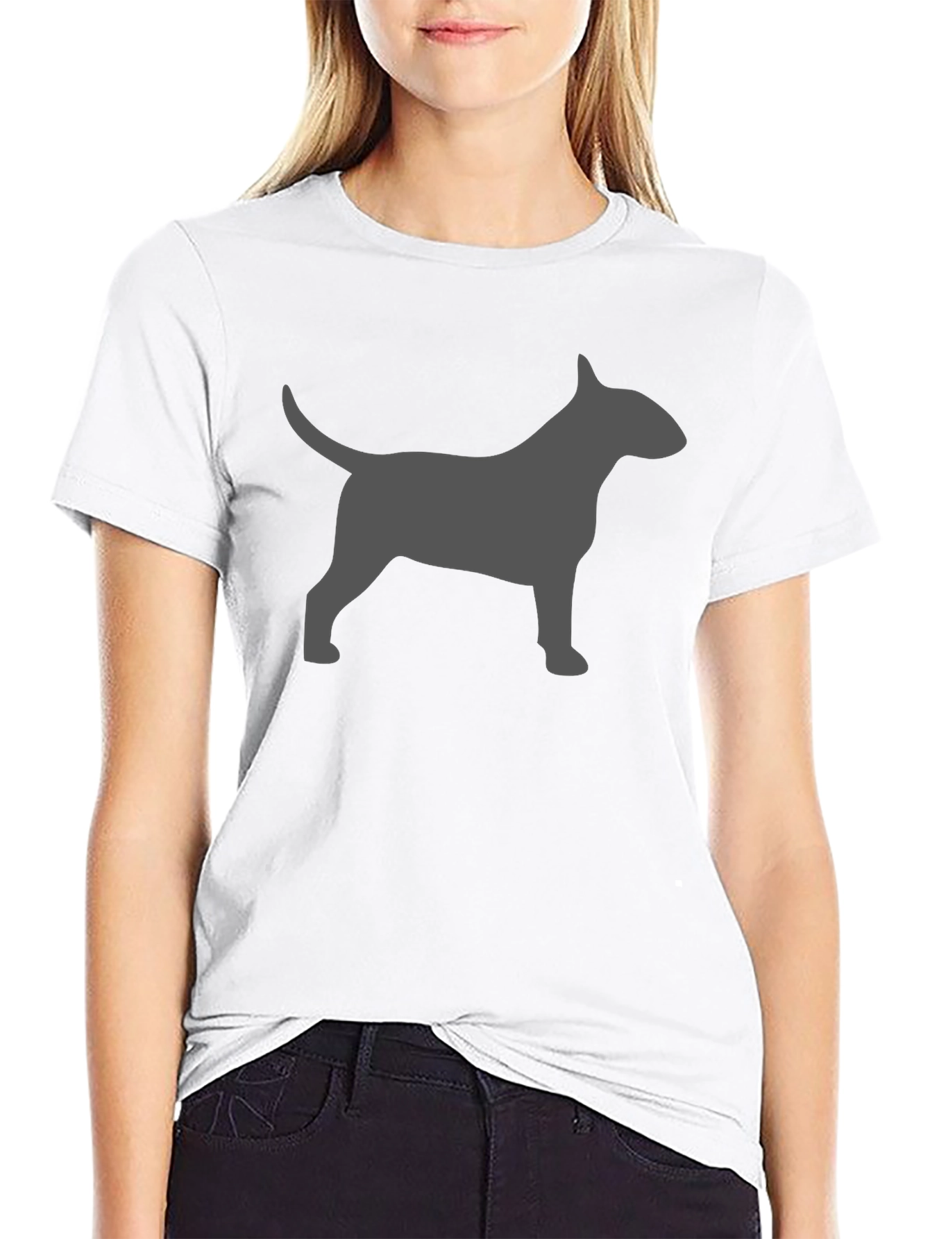 Black Bull Terrier Silhouette T-Shirt - Dog Lover Tee view 9
