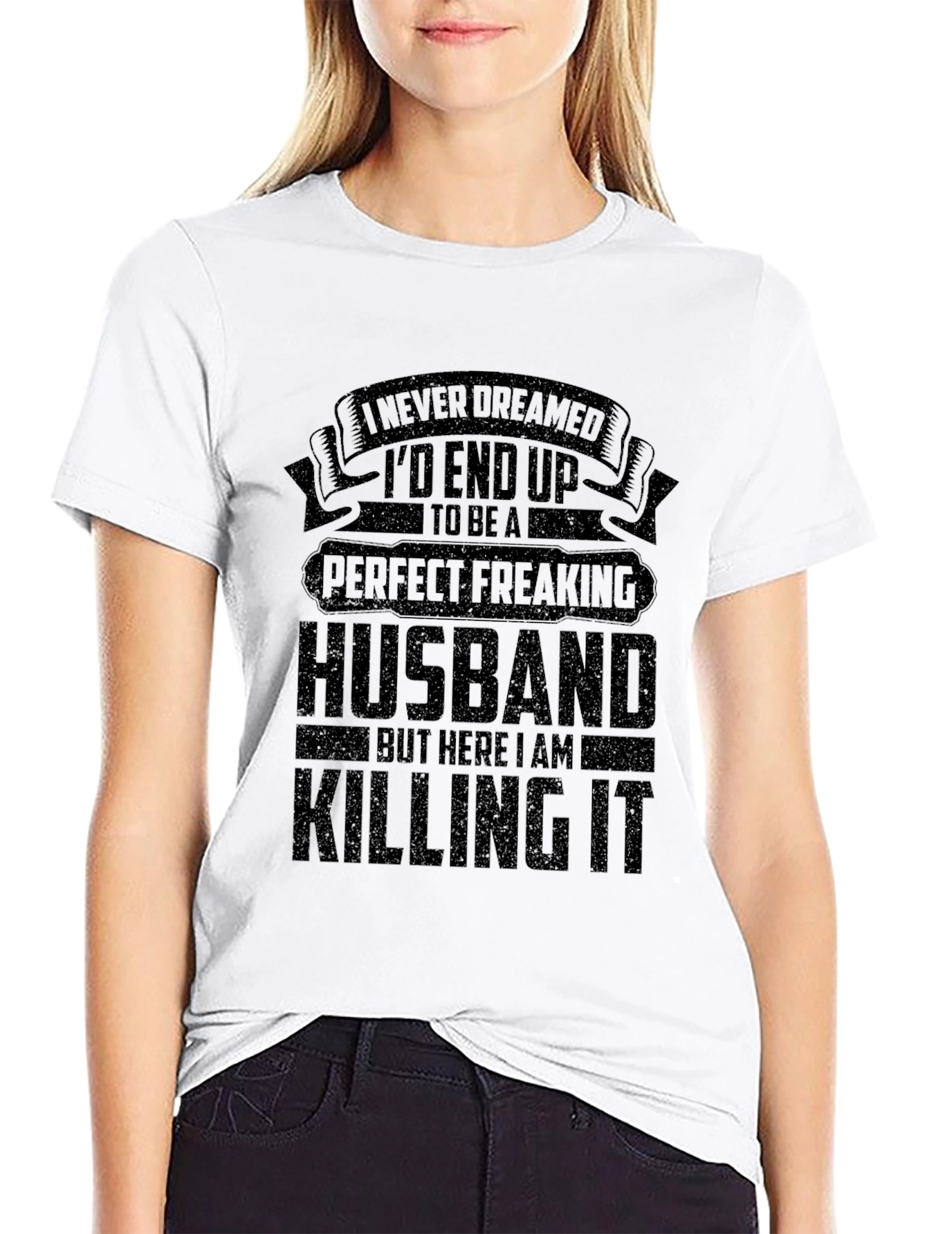 Black Perfect Freaking Husband T-Shirt view 9