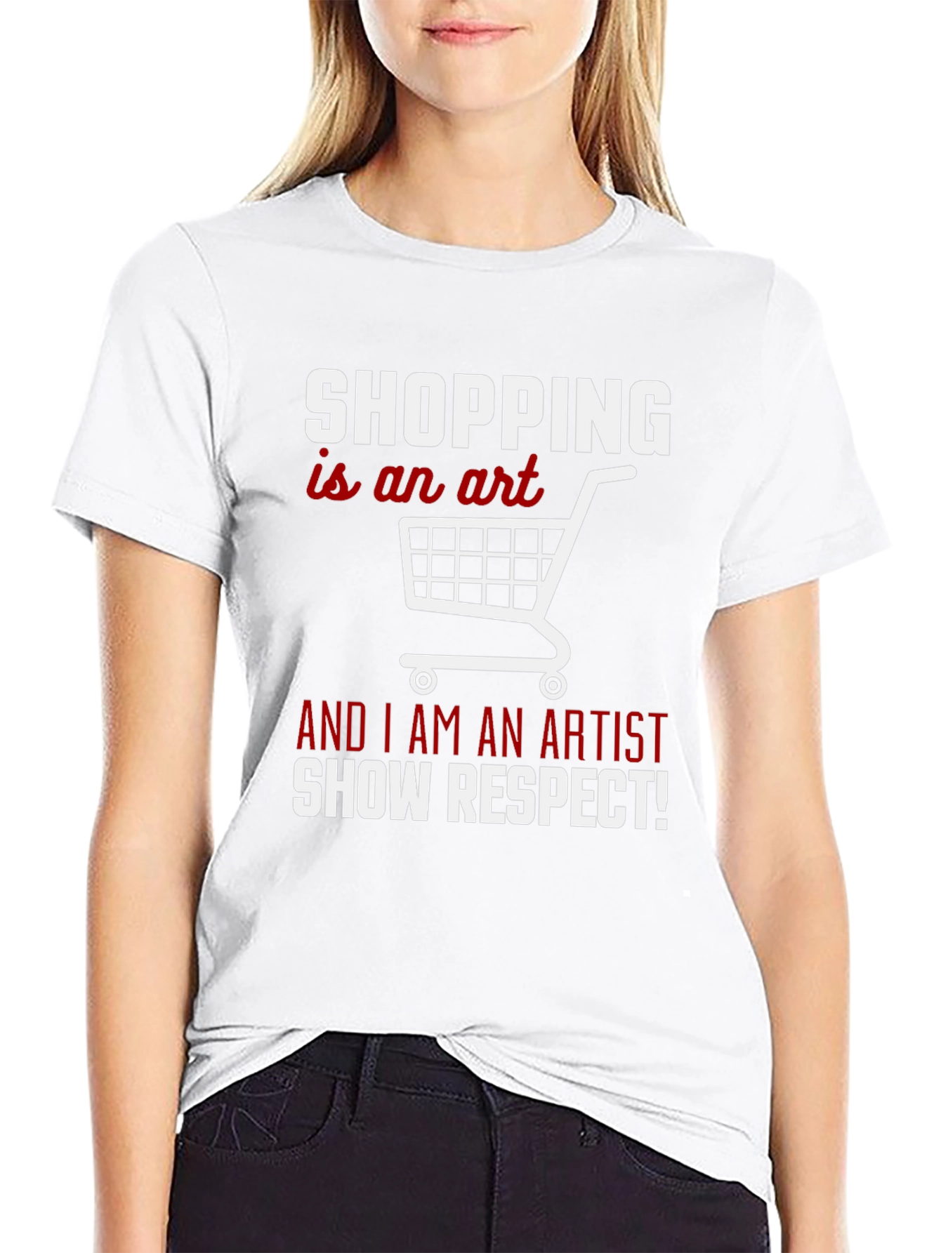 Black Shopping is an Art T-Shirt - Artist Respect Tee view 9
