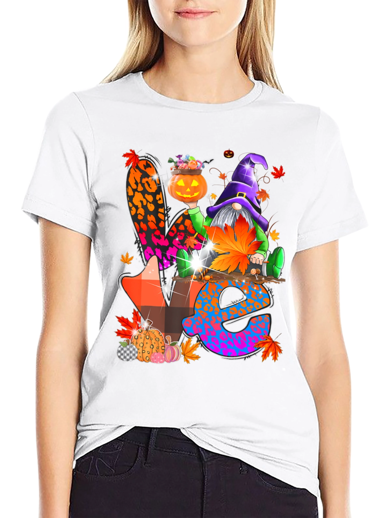 Halloween Gnome 'Love' T-Shirt - 9