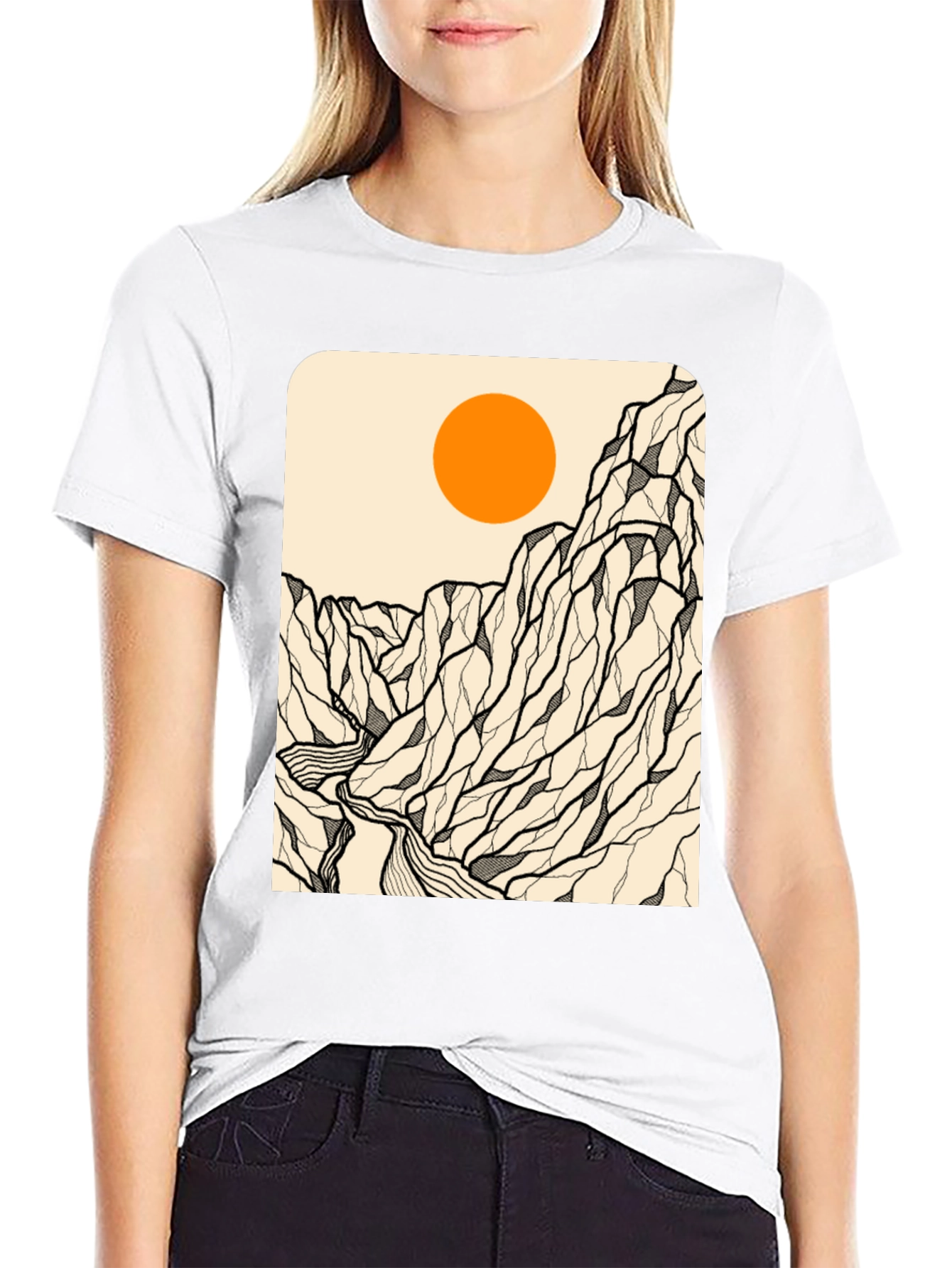 Black Mountain Range Graphic Tee - Black view 9